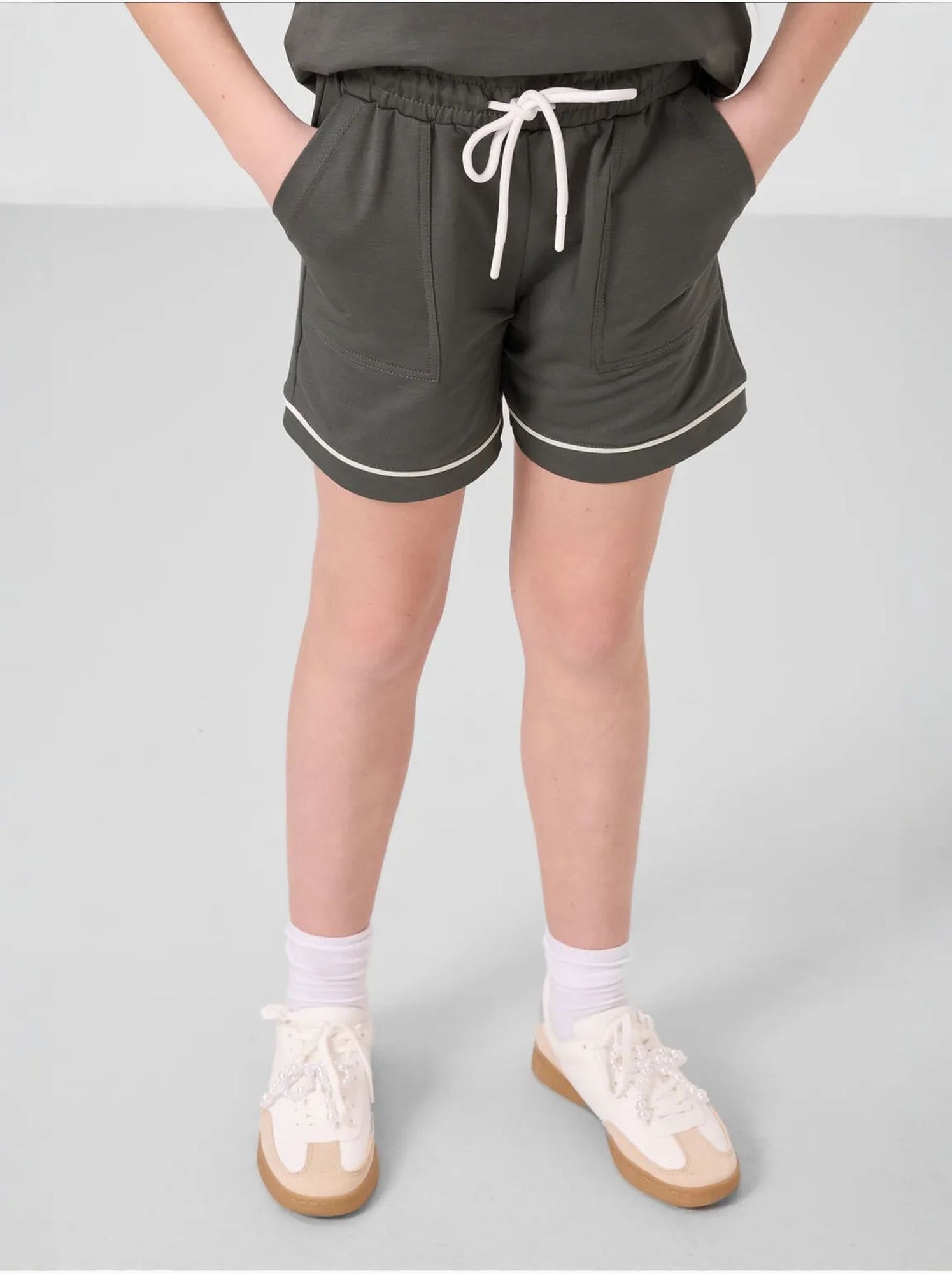 Ensemble de pyjama jeunesse en coton mélangé tommy - Gris Noir