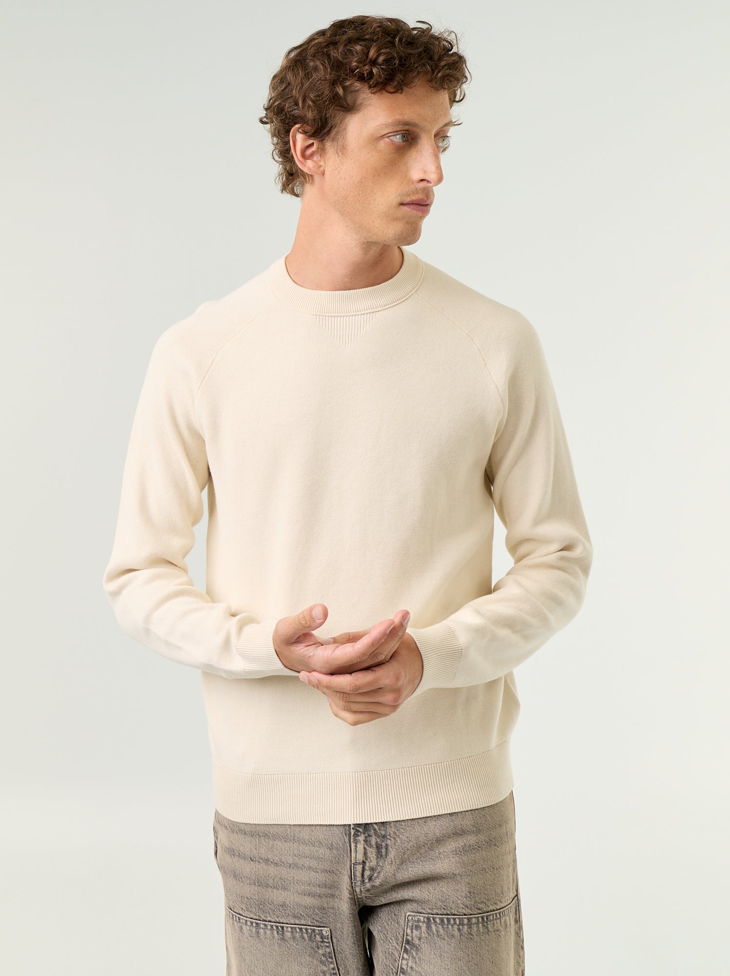 Pull en maille grosse jauge - Blanc