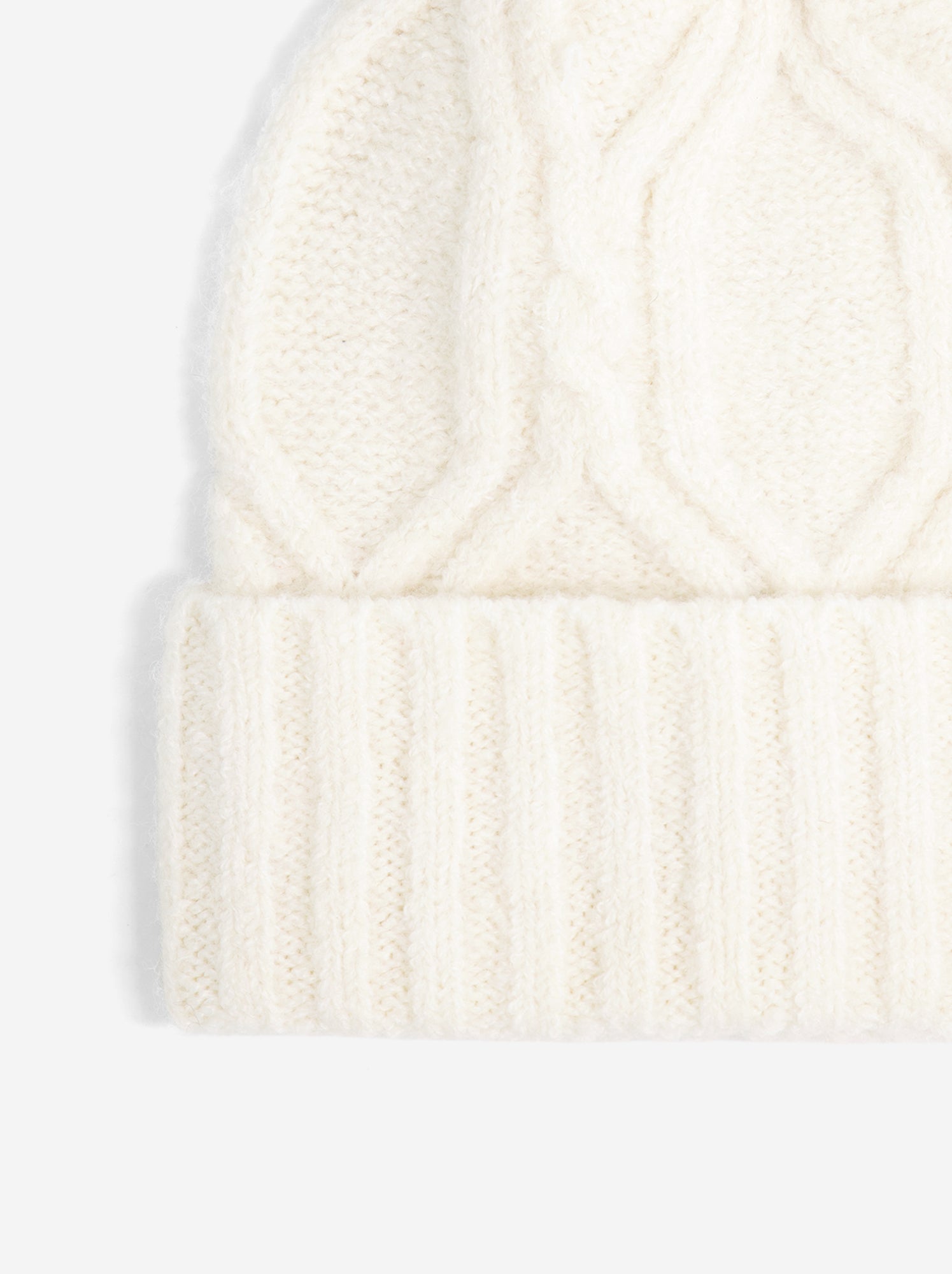 Ensemble 2 pièces - Bonnet à pompon + tour de cou - Beige