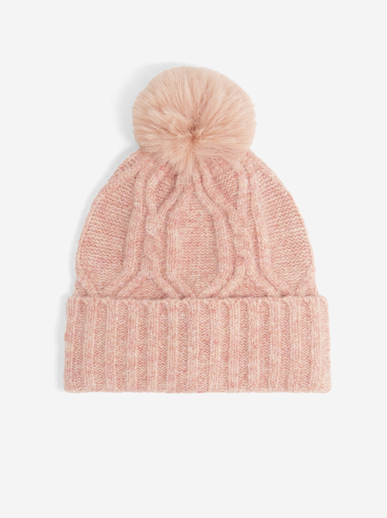 Ensemble 2 pièces - Bonnet à pompon + tour de cou - Rose