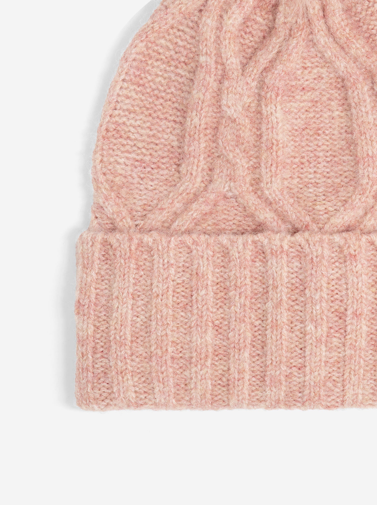 Ensemble 2 pièces - Bonnet à pompon + tour de cou - Rose