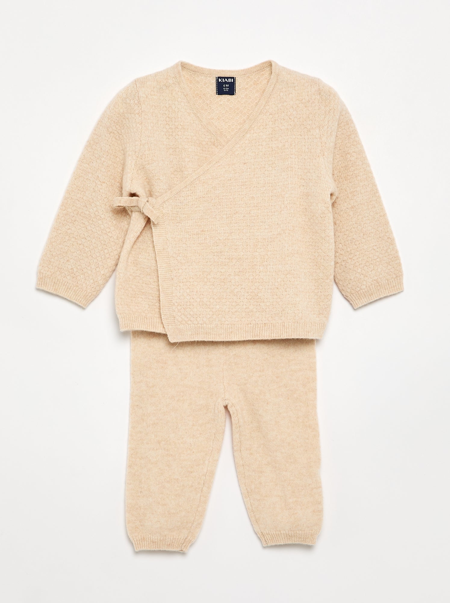 Ensemble 2 pièces en laine et cachemire - Premium - Beige