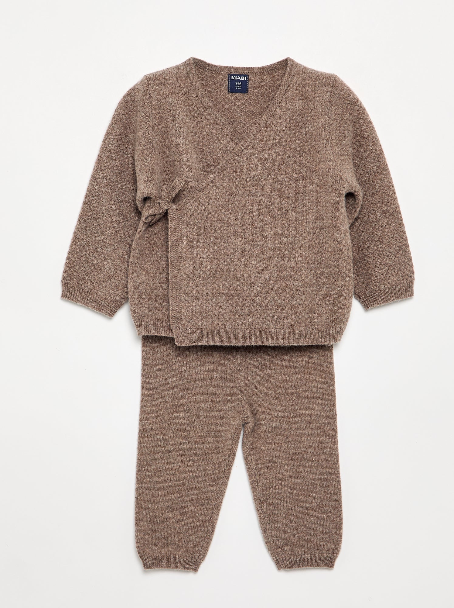Ensemble 2 pièces en laine et cachemire - Premium - Marron