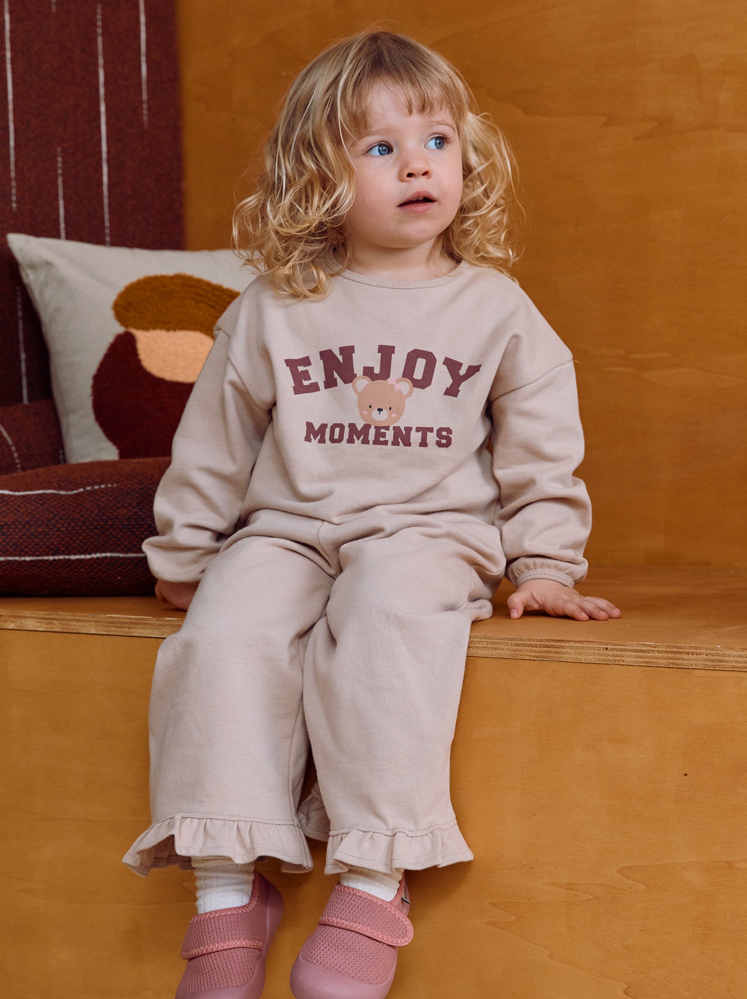 Ensemble 2 pièces en molleton - Beige