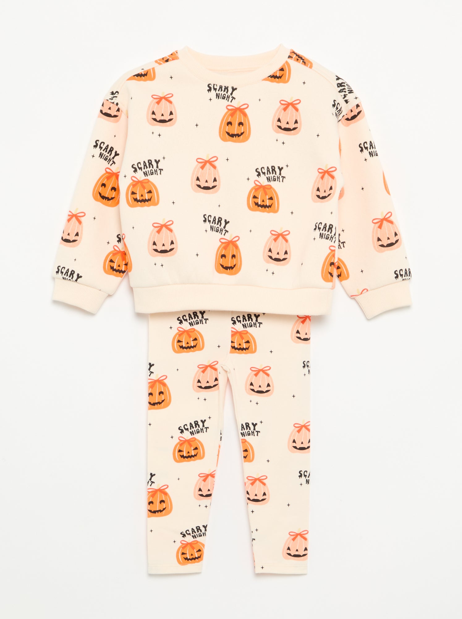 Ensemble 2 pièces 'Halloween' - Sweat + legging - Beige