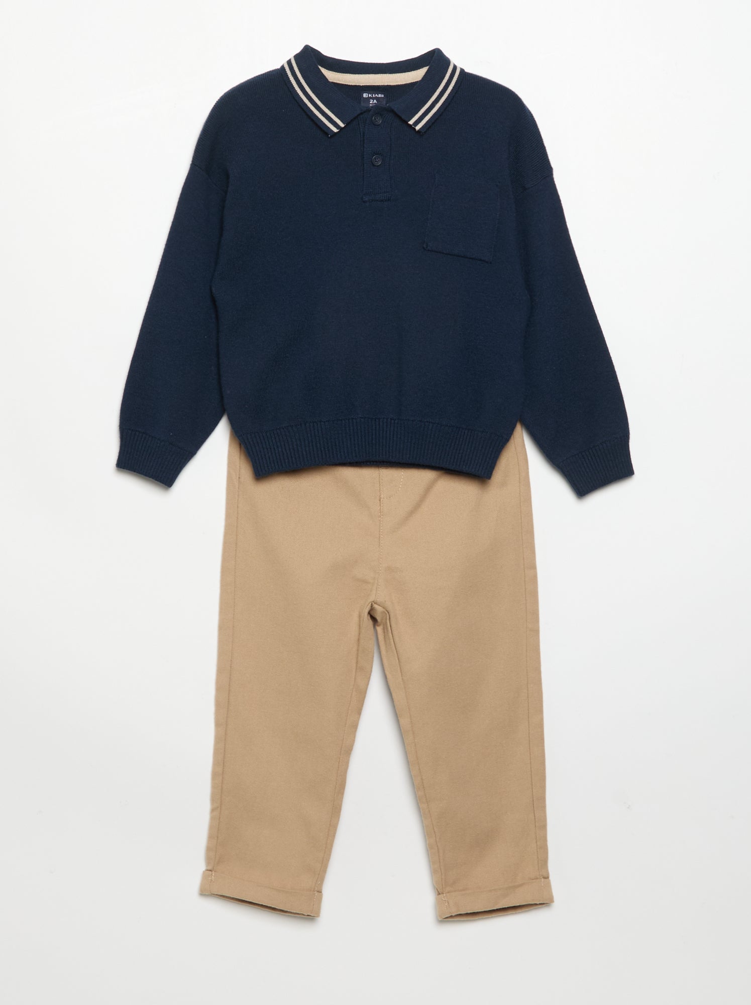 Ensemble 2 pièces - pull + pantalon - Beige
