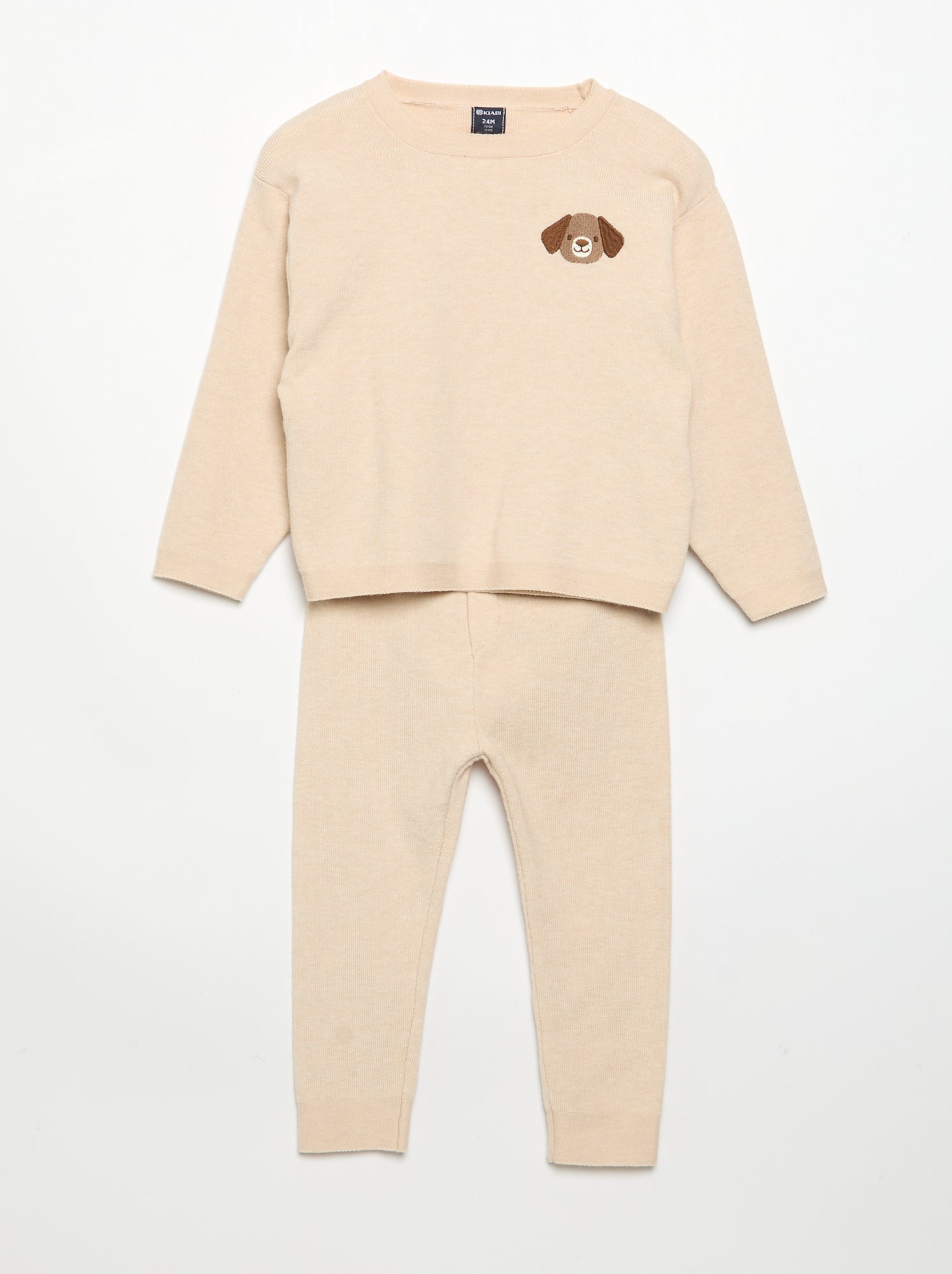 Ensemble 2 pièces - Pull + pantalon - Beige