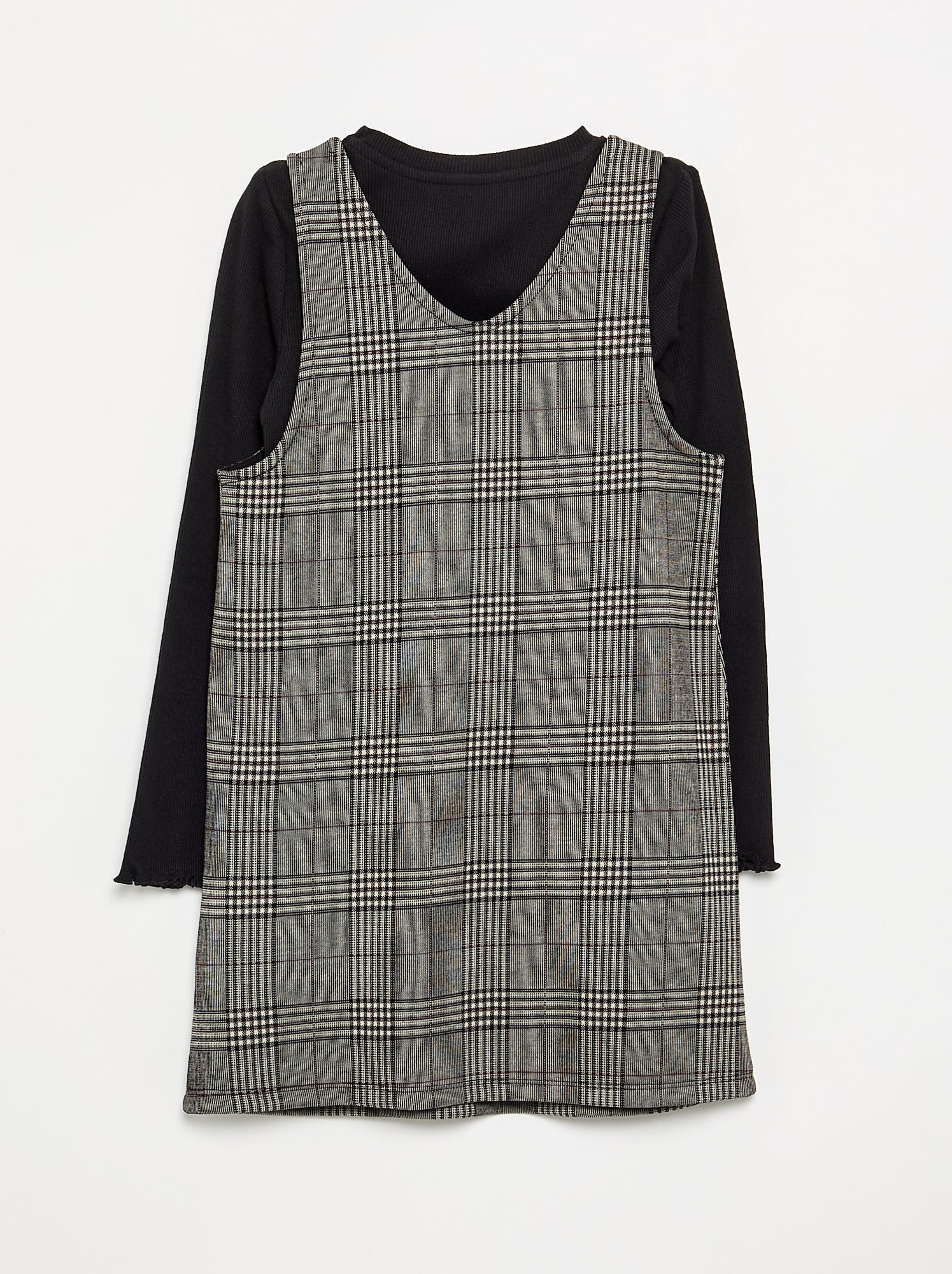 Ensemble 2 pièces - Robe + T-shirt à manches longues - Gris