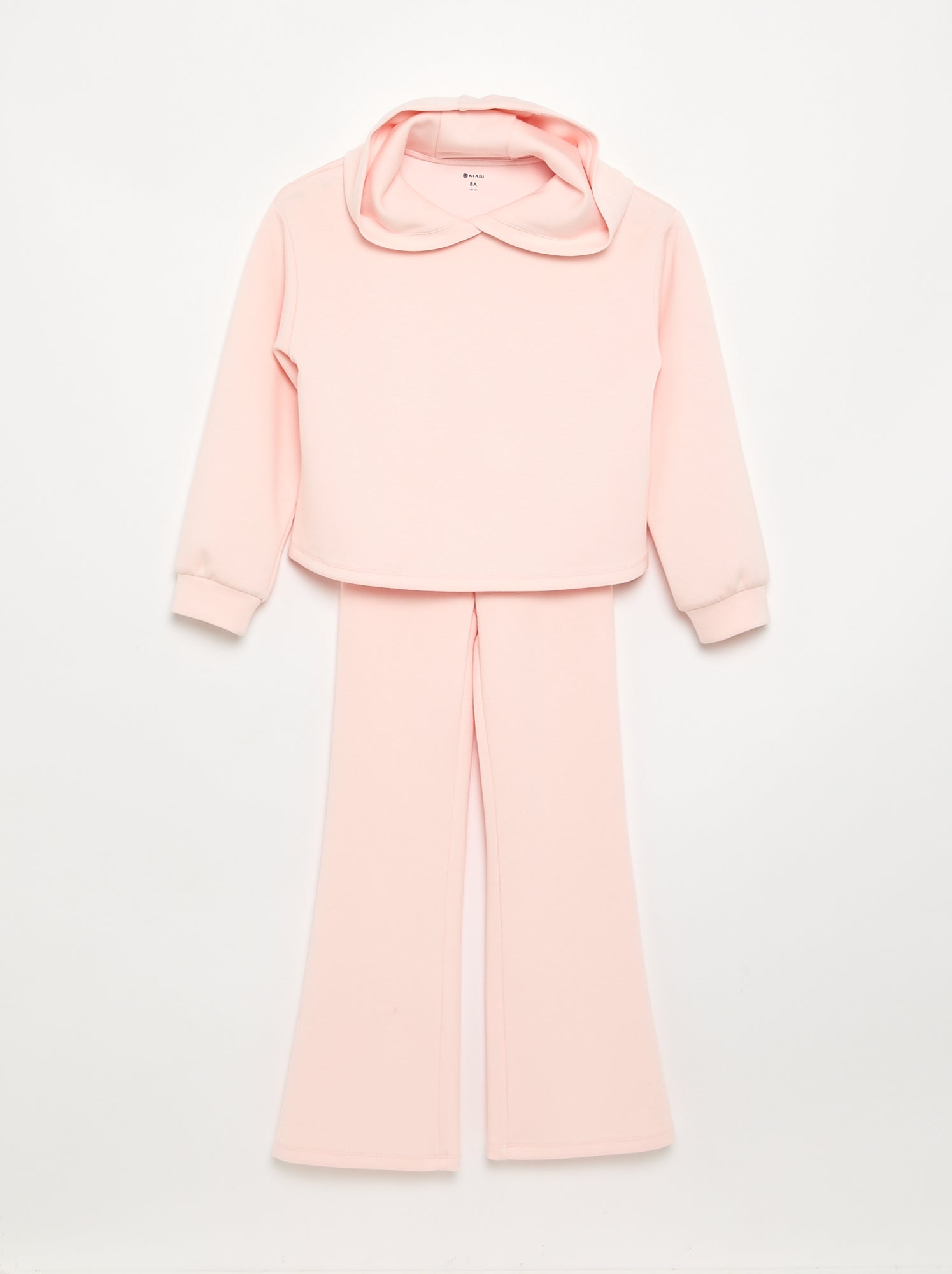 Ensemble 2 pièces - Sweat à capuche + legging flare - Rose