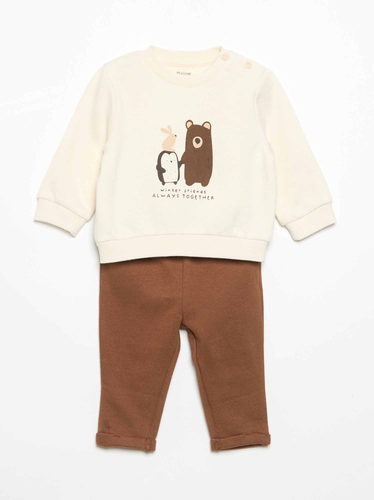Ensemble 2 pièces sweat + pantalon - Beige (DOC99_21)