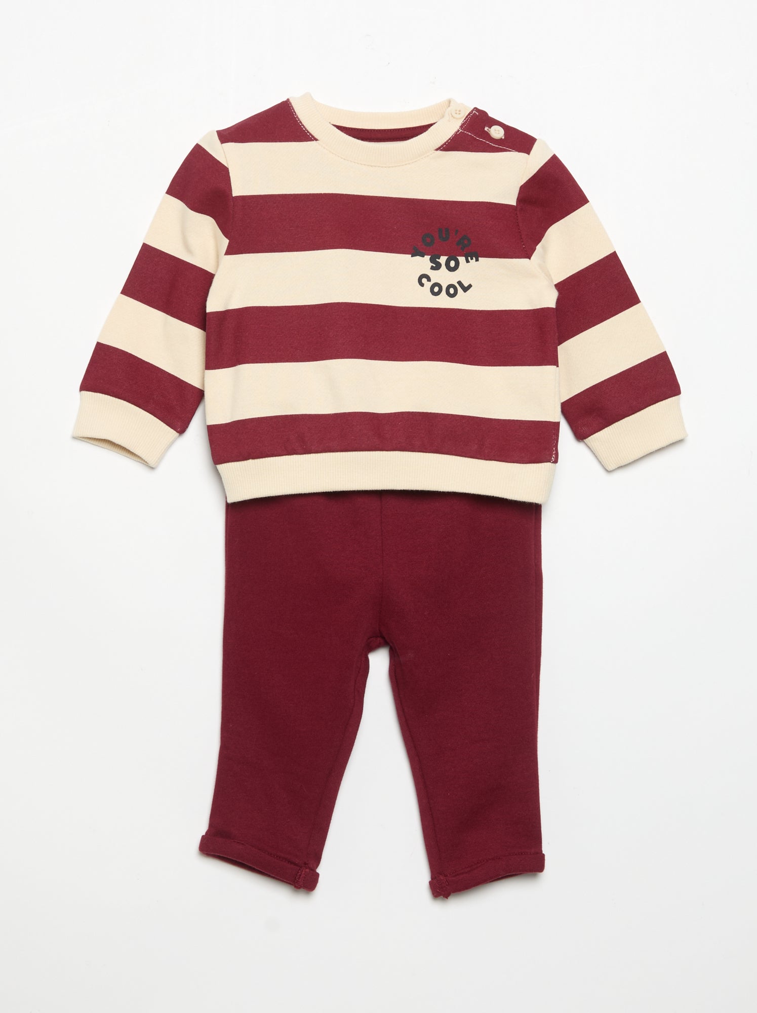 Ensemble 2 pièces sweat + pantalon - Blanc (DOC99_16)