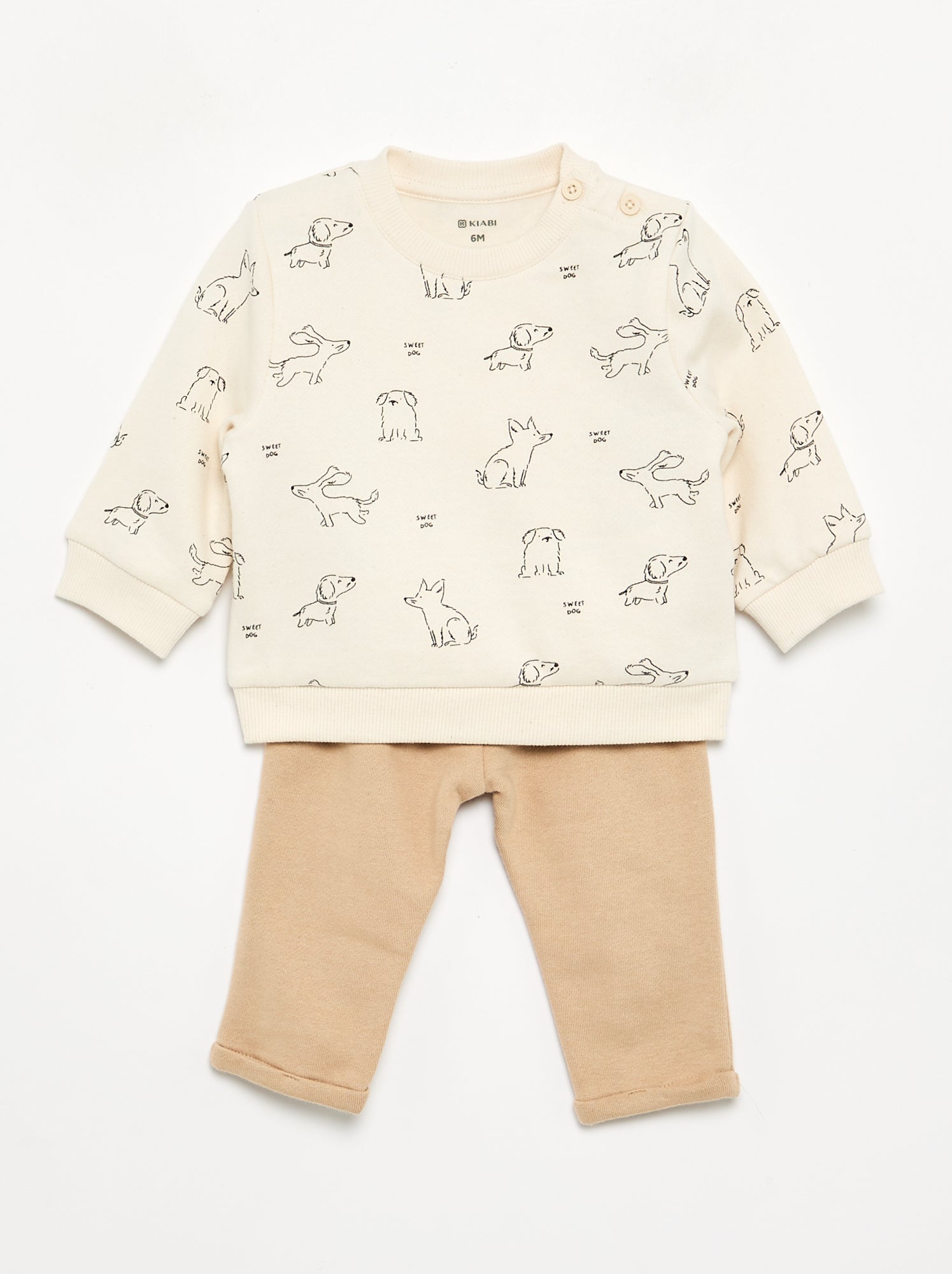 Ensemble 2 pièces sweat + pantalon - Blanc (DOC99_17)