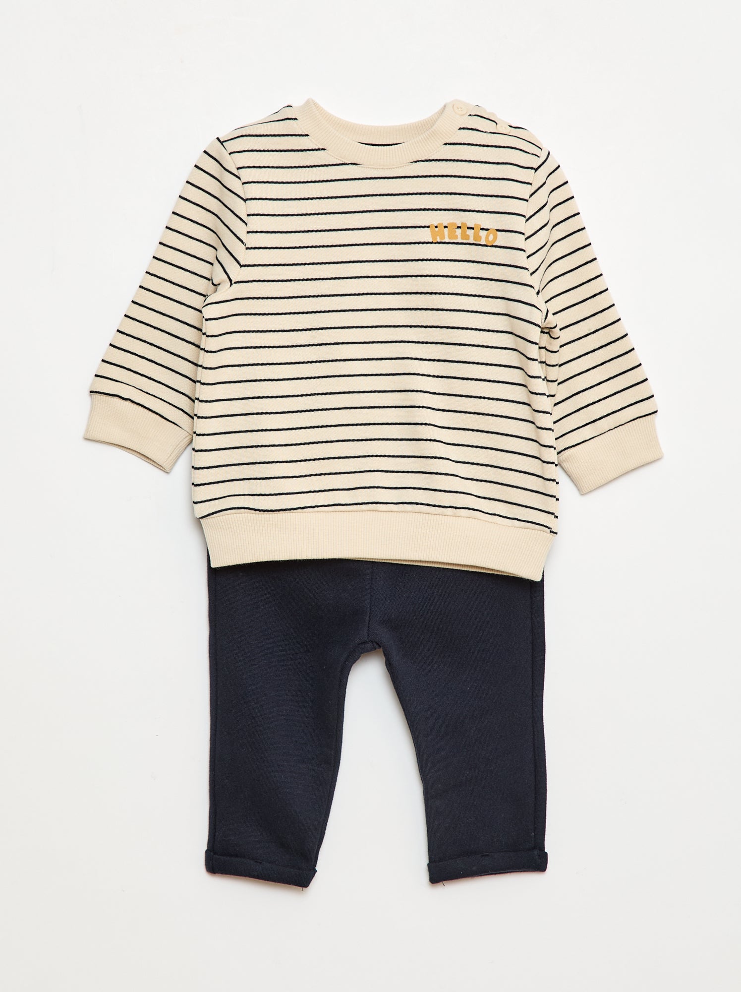 Ensemble 2 pièces sweat + pantalon - Blanc (DOC99_2)