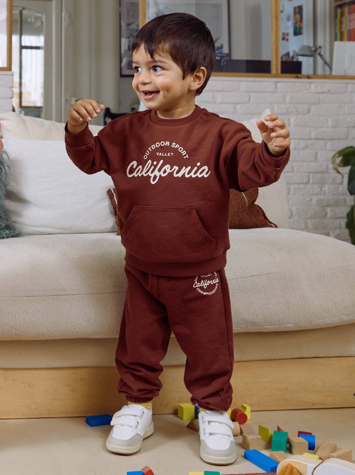 Ensemble 2 pièces - sweat + pantalon de jogging - Rouge