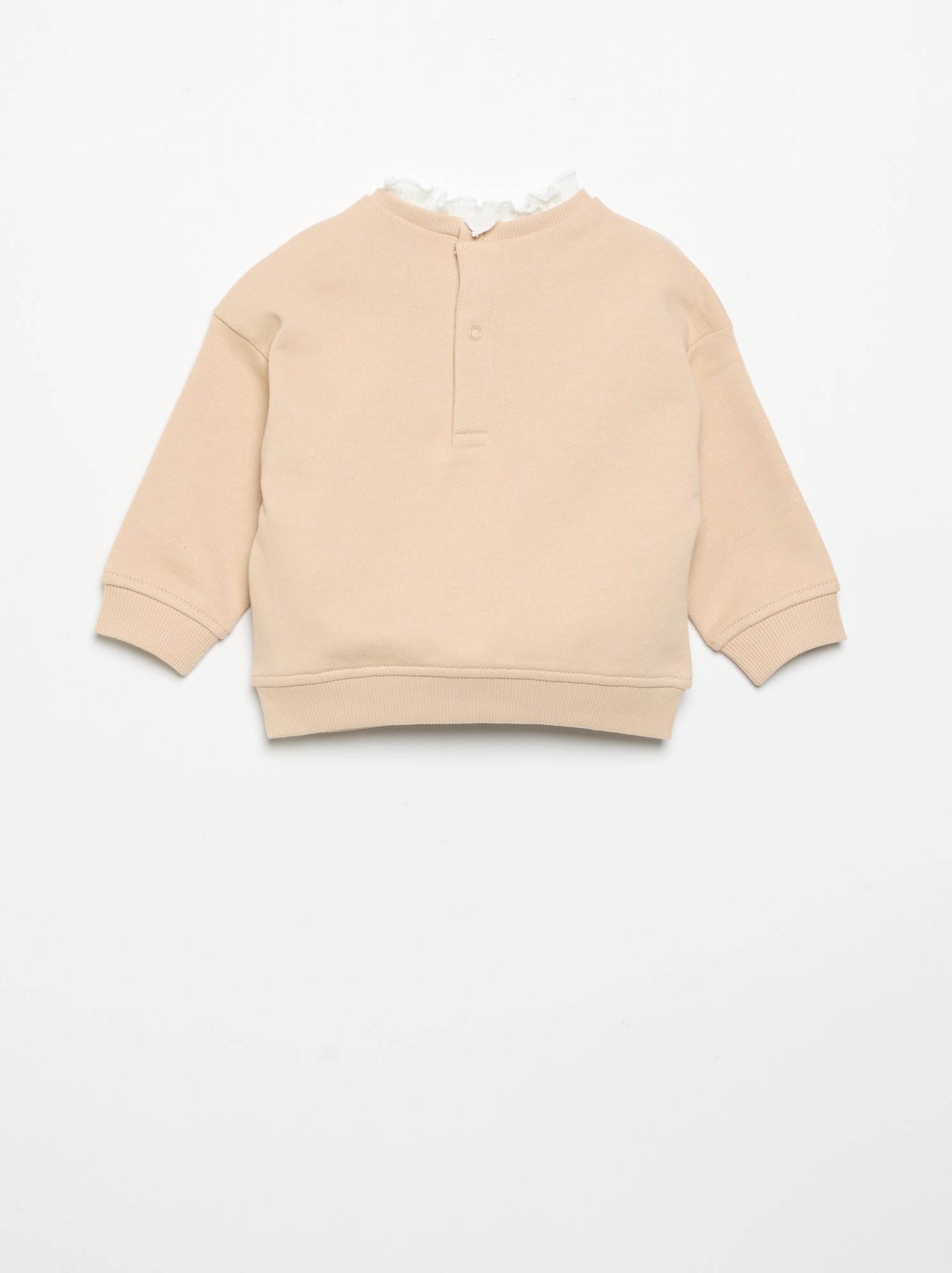 Ensemble 2 pièces - Sweat + pantalon large - Beige
