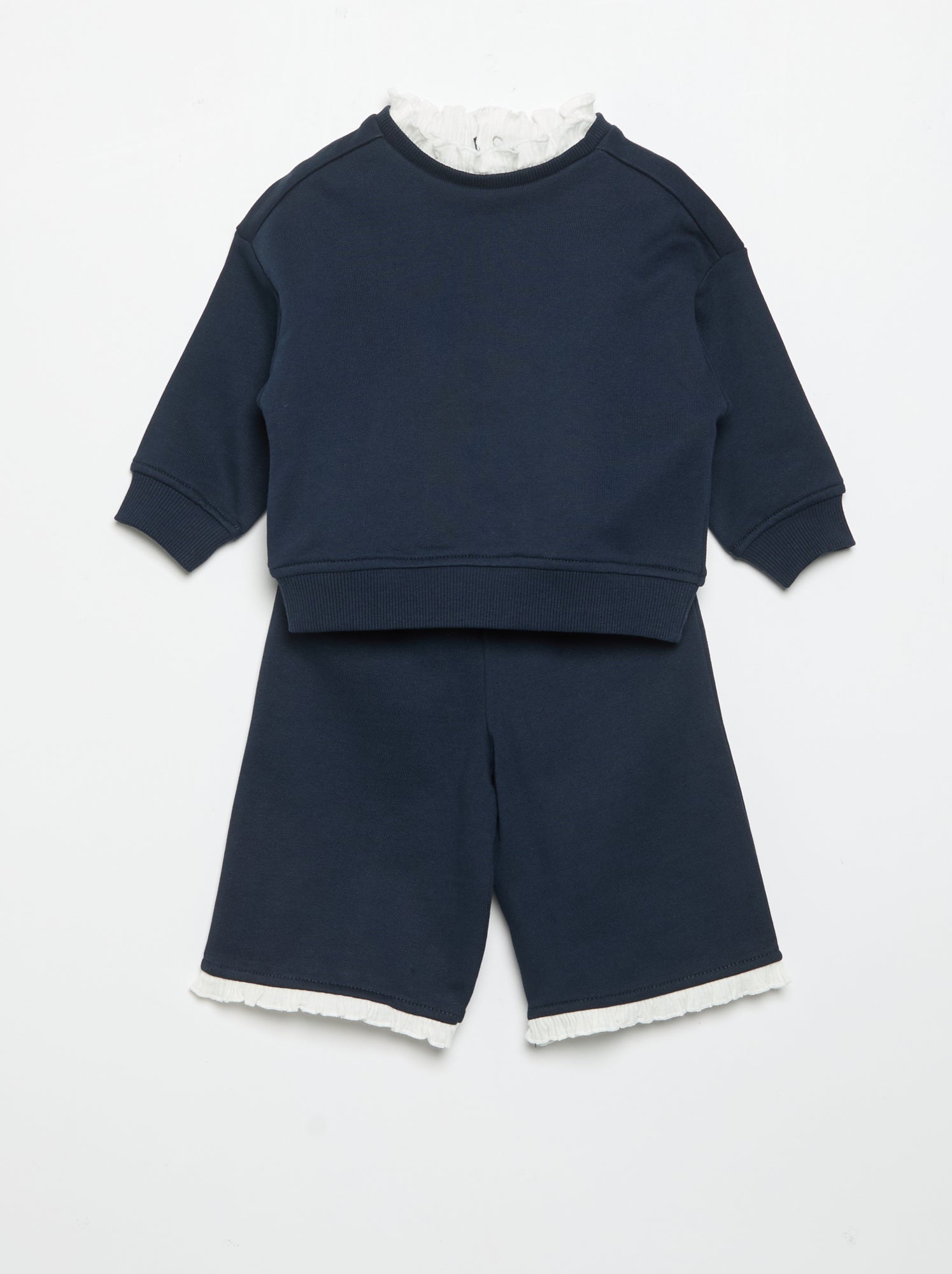 Ensemble 2 pièces - Sweat + pantalon large - Bleu