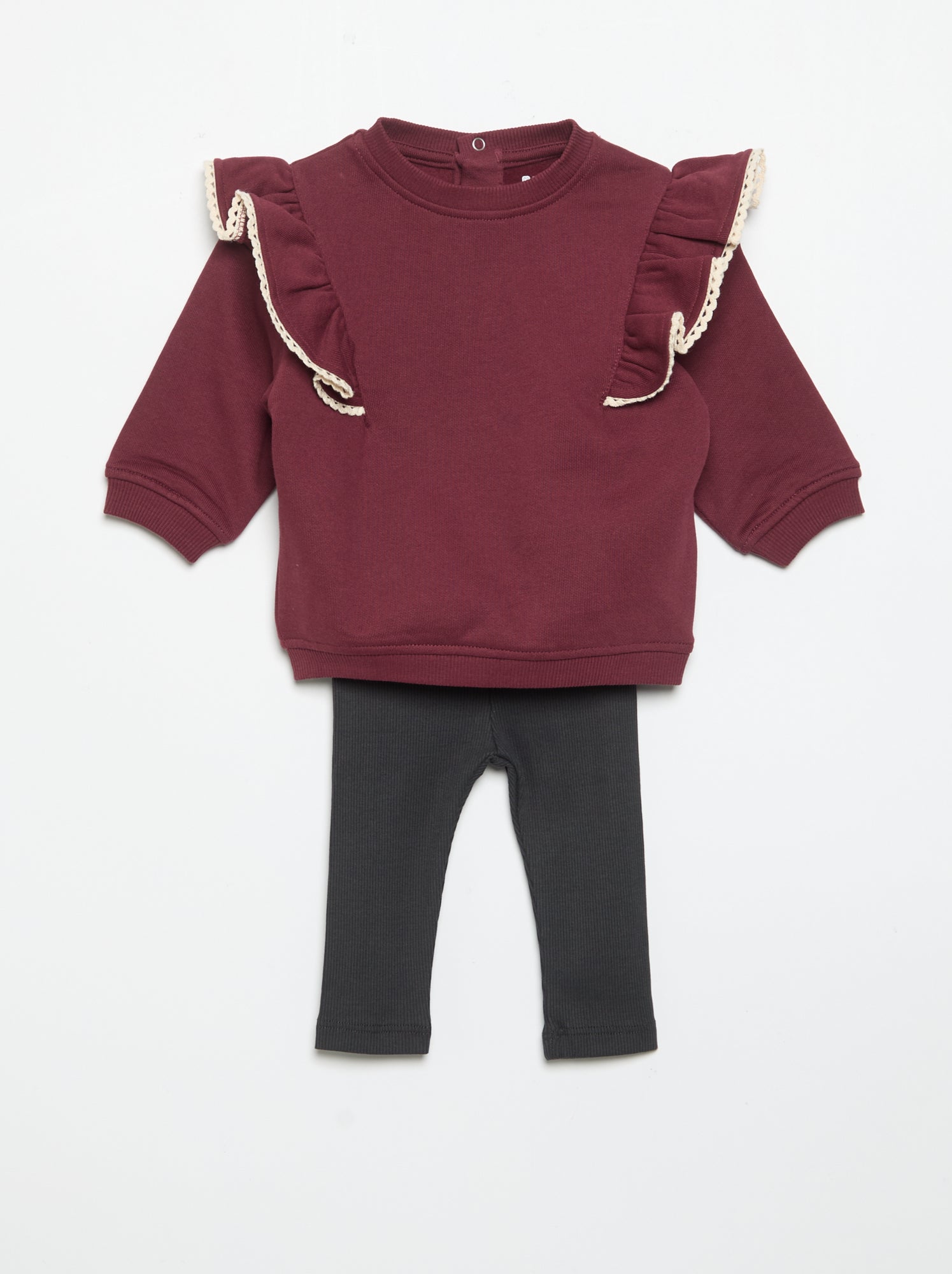 Ensemble 2 pièces : sweat-shirt + legging - Violet