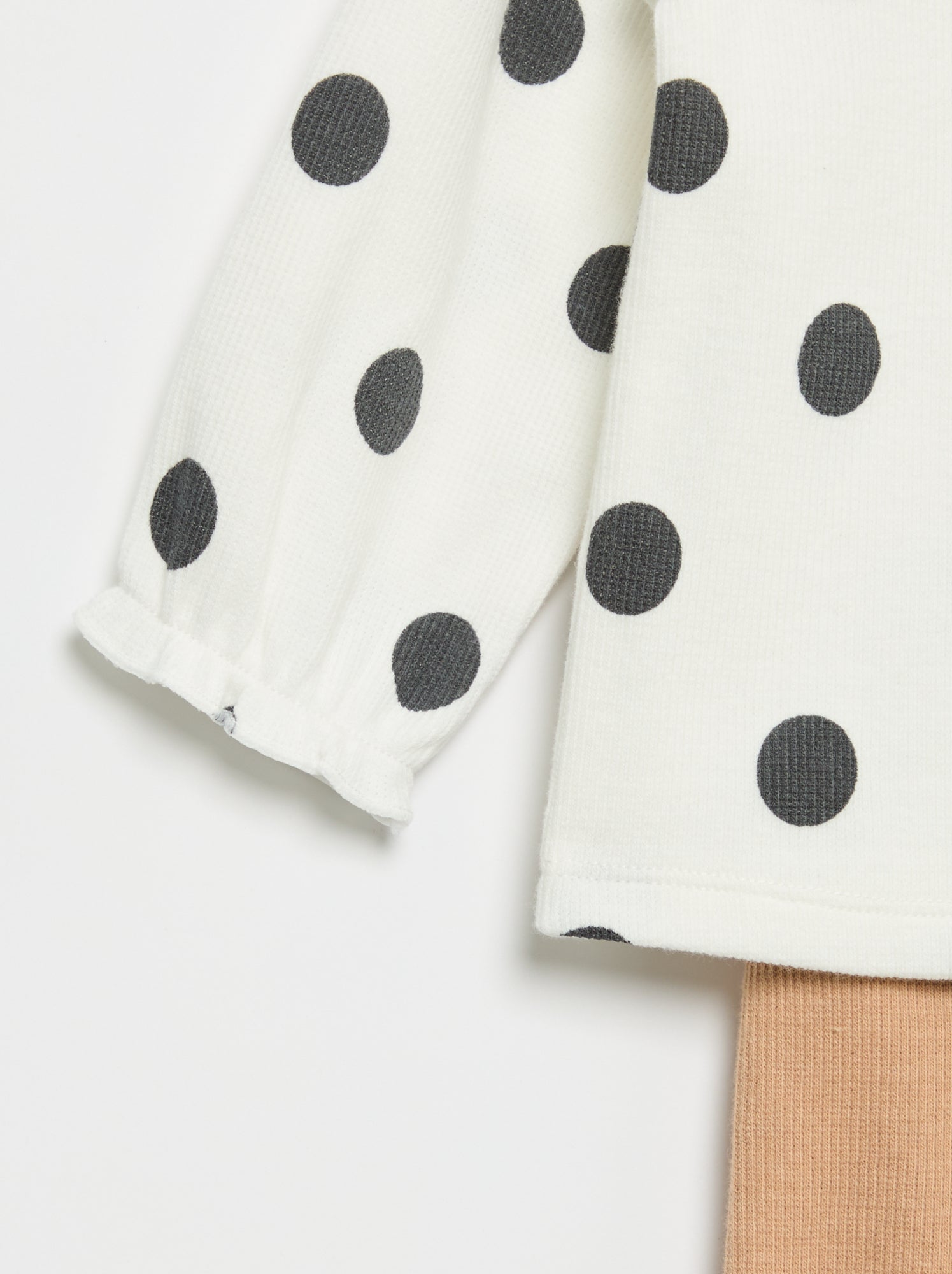 Ensemble 2 pièces - T-shirt à manches longues + legging - Blanc (FXE32_3)
