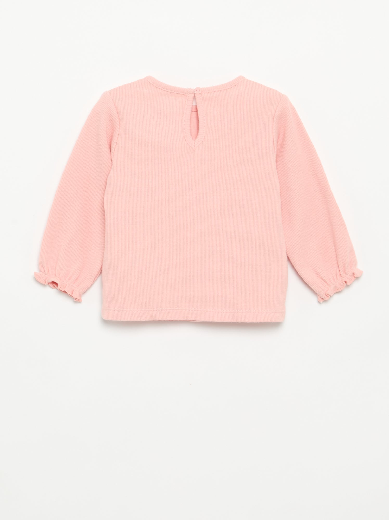 Ensemble 2 pièces - T-shirt à manches longues + legging - Rose (FXE32_1)