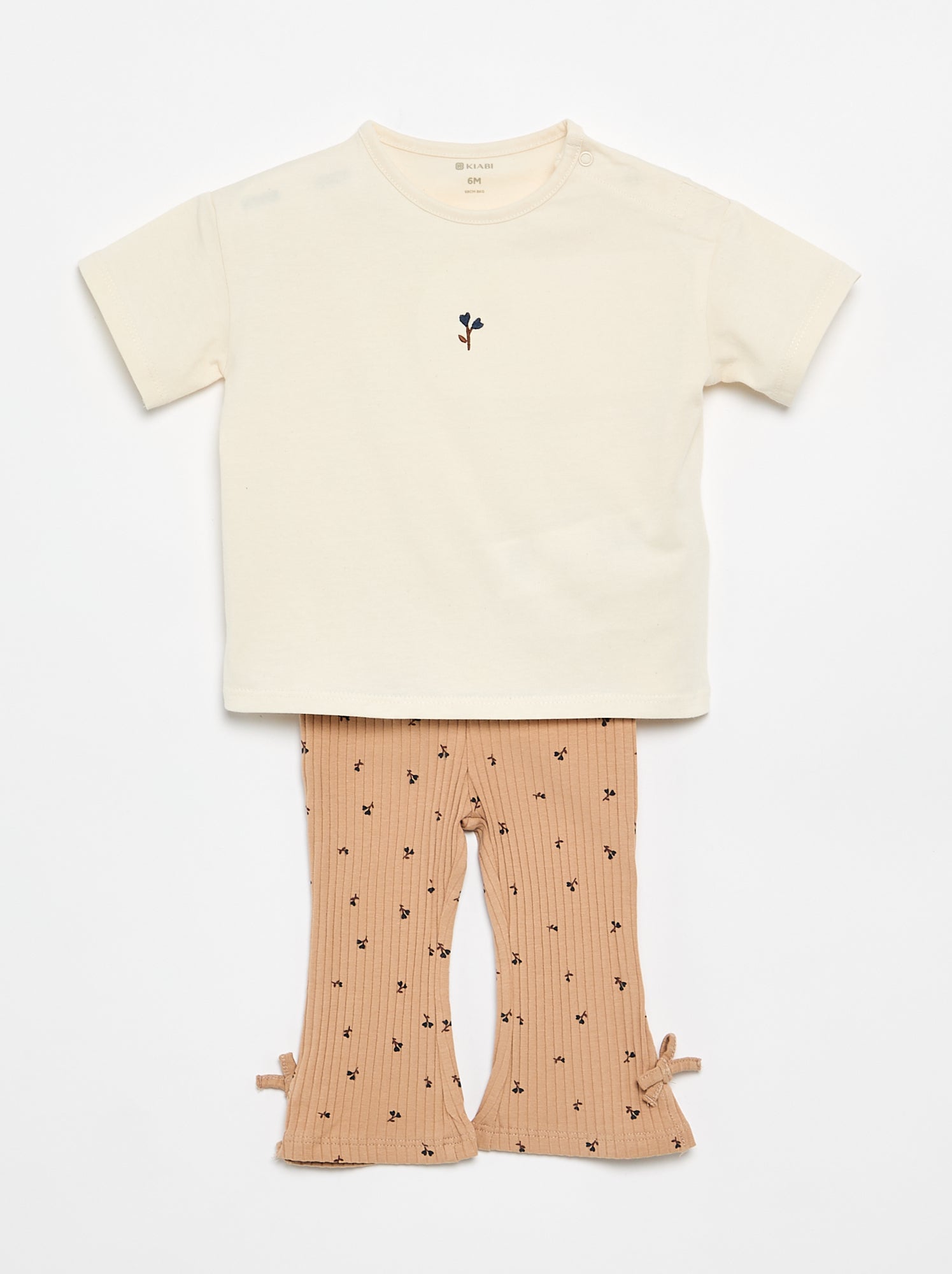 Ensemble 2 pièces T-shirt + legging - Beige
