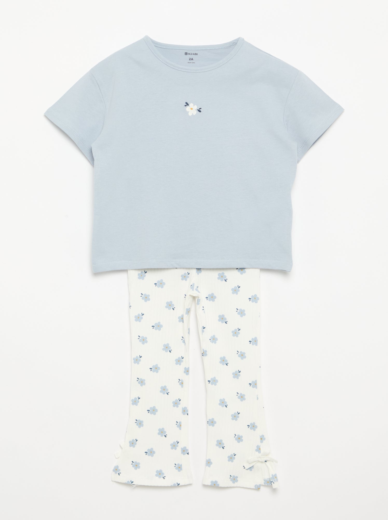 Ensemble 2 pièces T-shirt + legging - Bleu