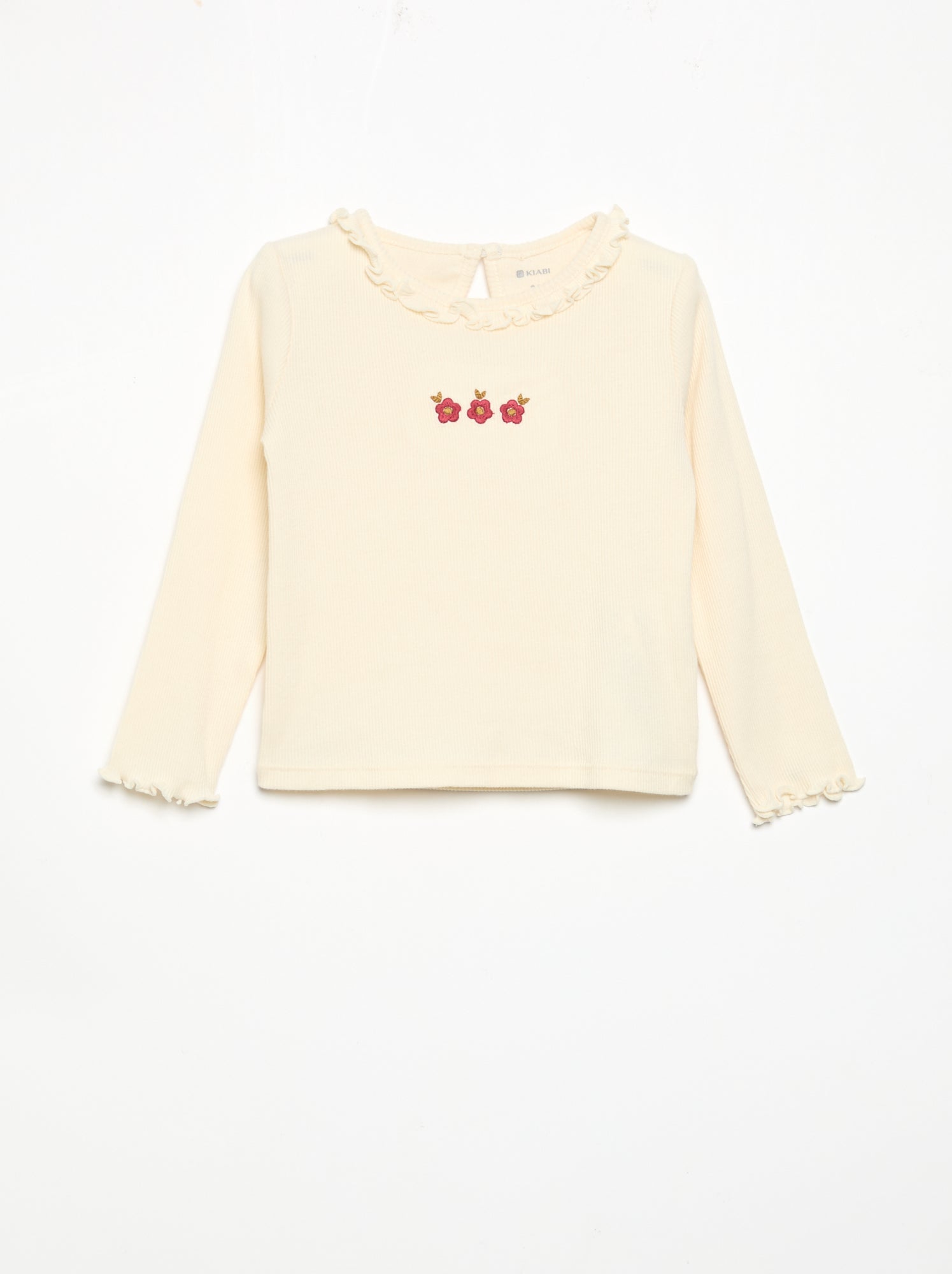 Ensemble 2 pièces - T-shirt + pantalon en velours - Blanc