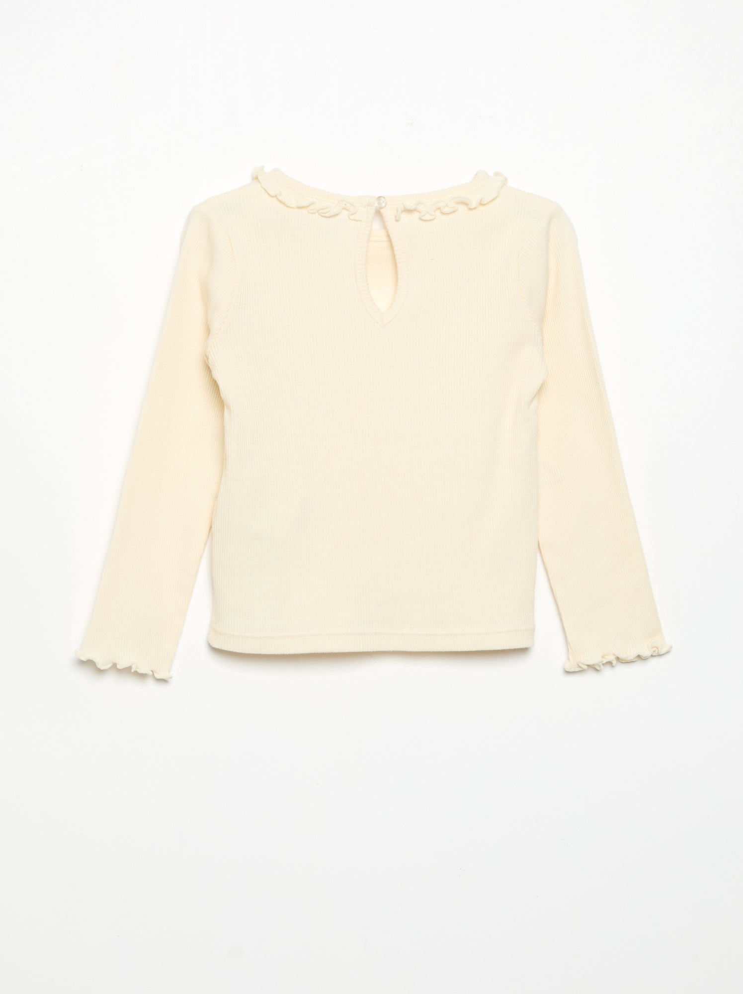 Ensemble 2 pièces - T-shirt + pantalon en velours - Blanc