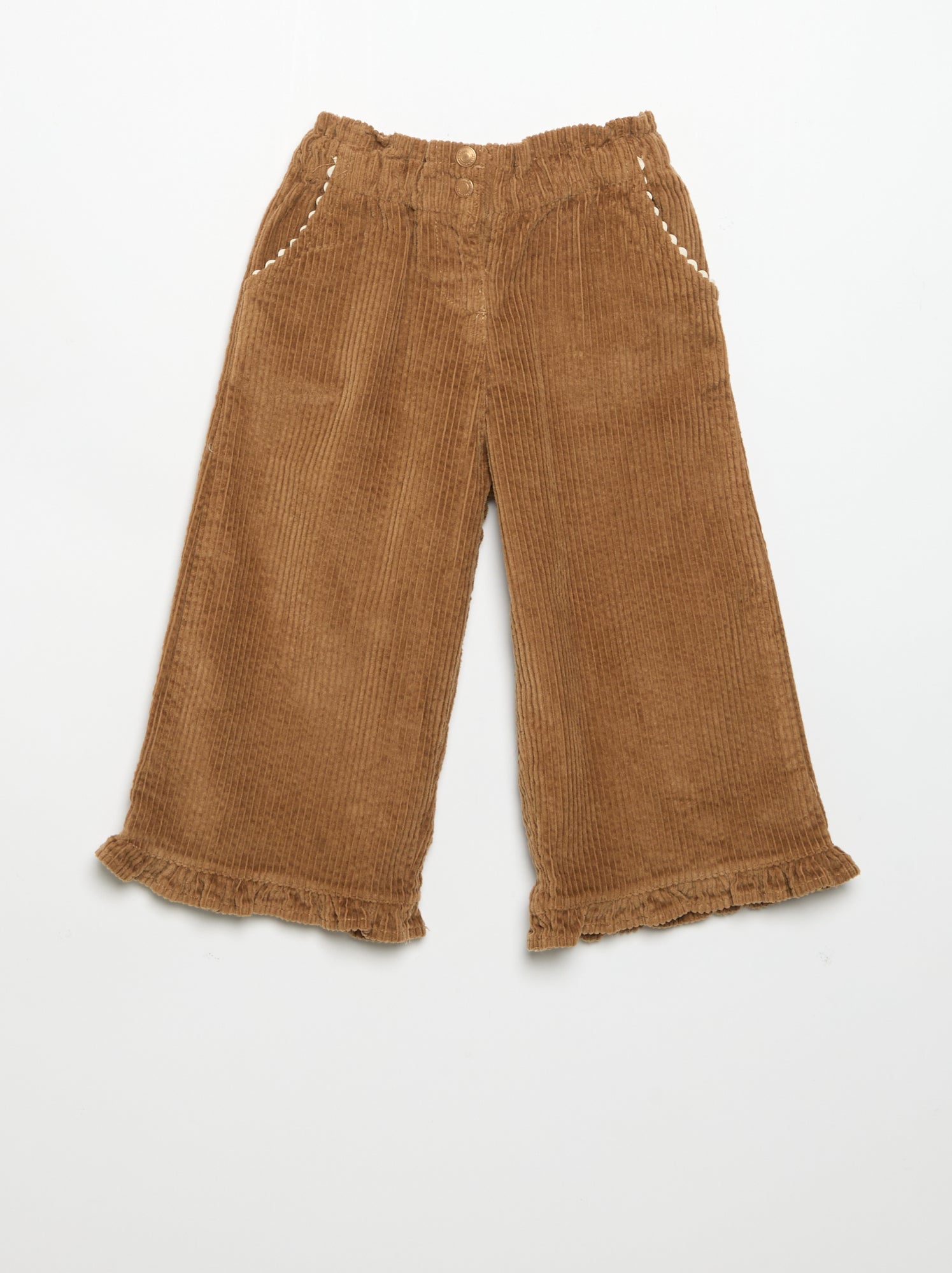 Ensemble 2 pièces - T-shirt + pantalon en velours - Blanc