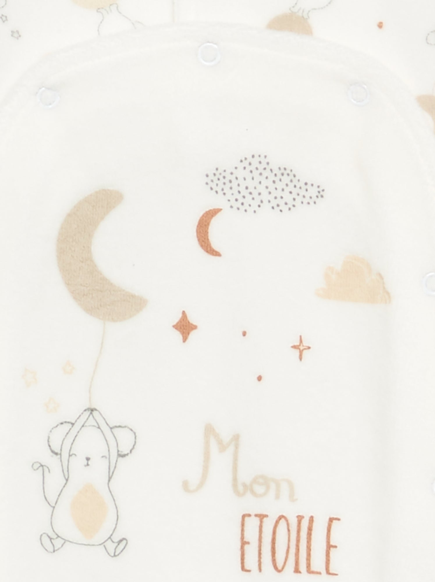 Ensemble 3 pièces 'Petit Béguin' - Body + pyjama + doudou - Beige