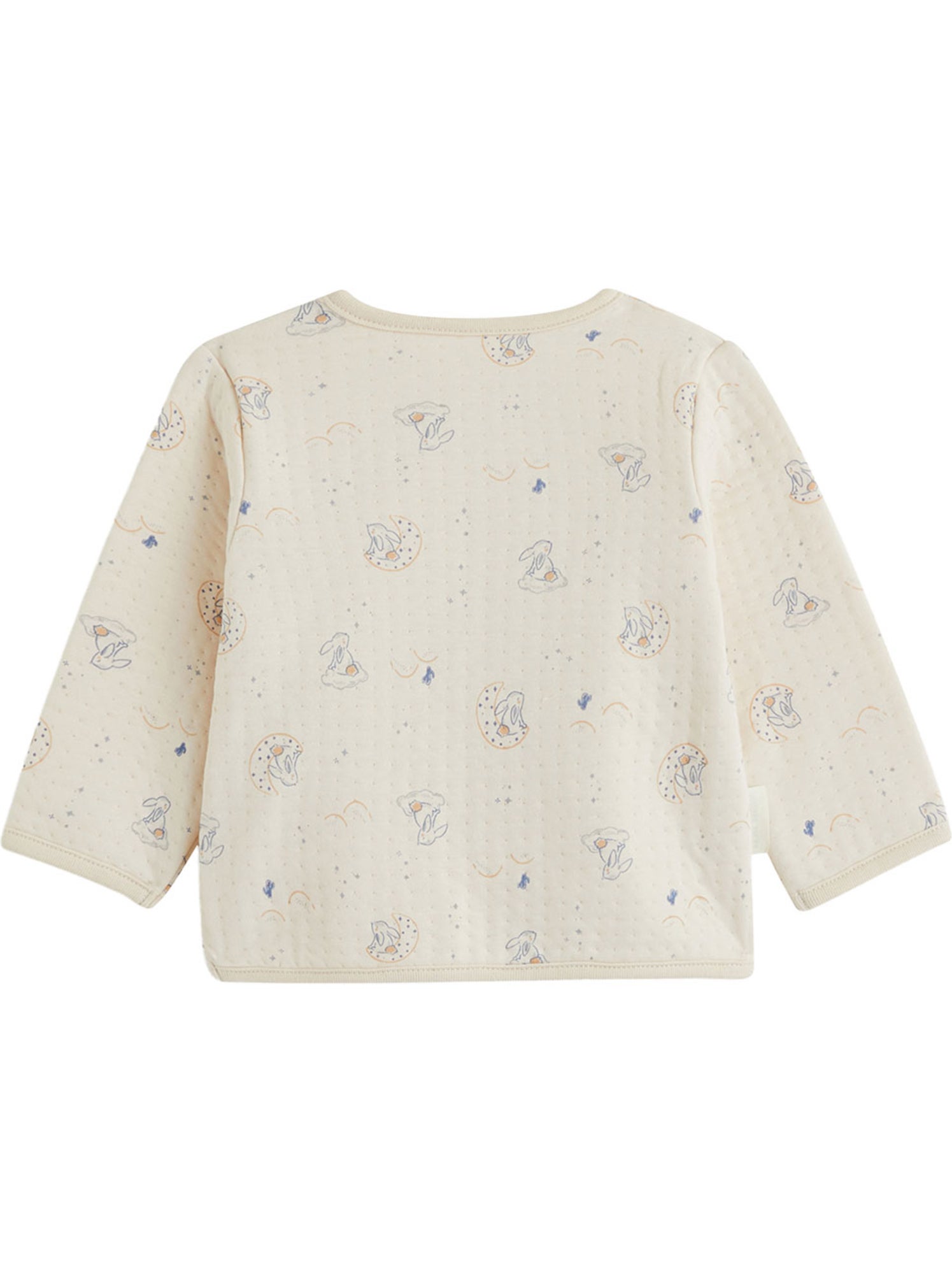 Ensemble bébé gilet et pantalon en coton matelassé voix lactée - Ecru