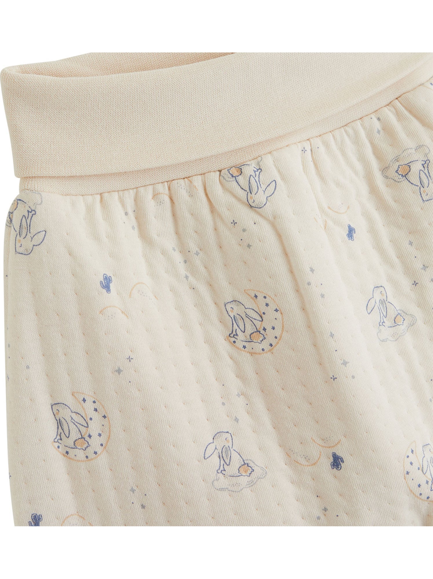 Ensemble bébé gilet et pantalon en coton matelassé voix lactée - Ecru