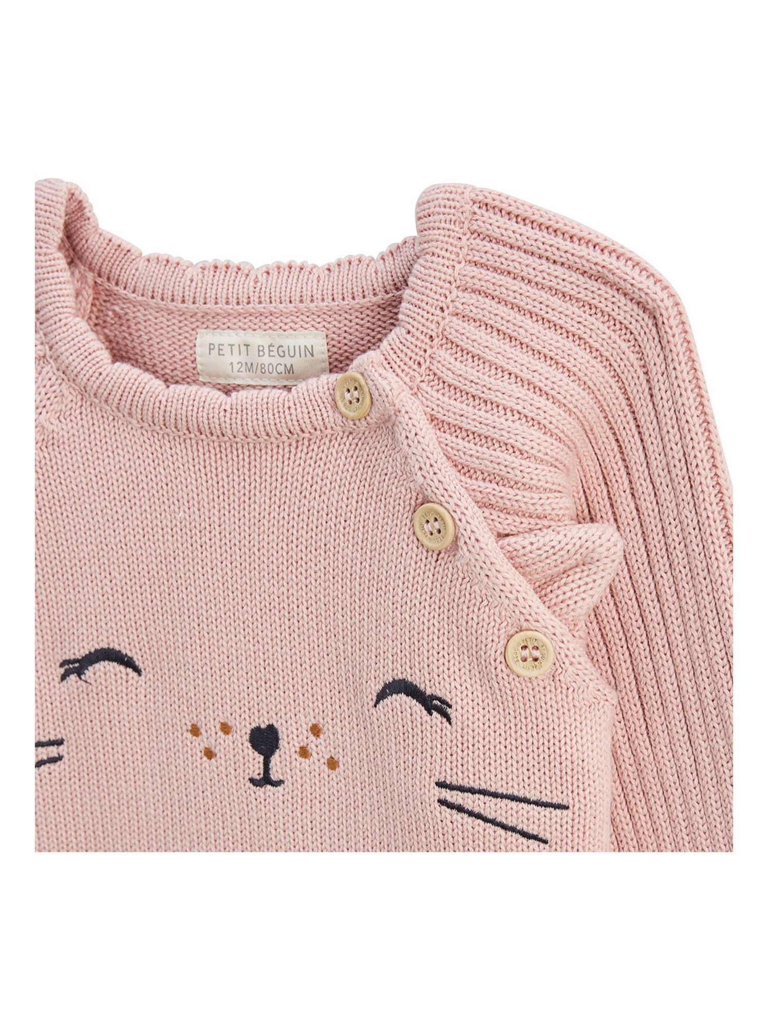 Ensemble bébé pull et legging en tricot swan - Rose