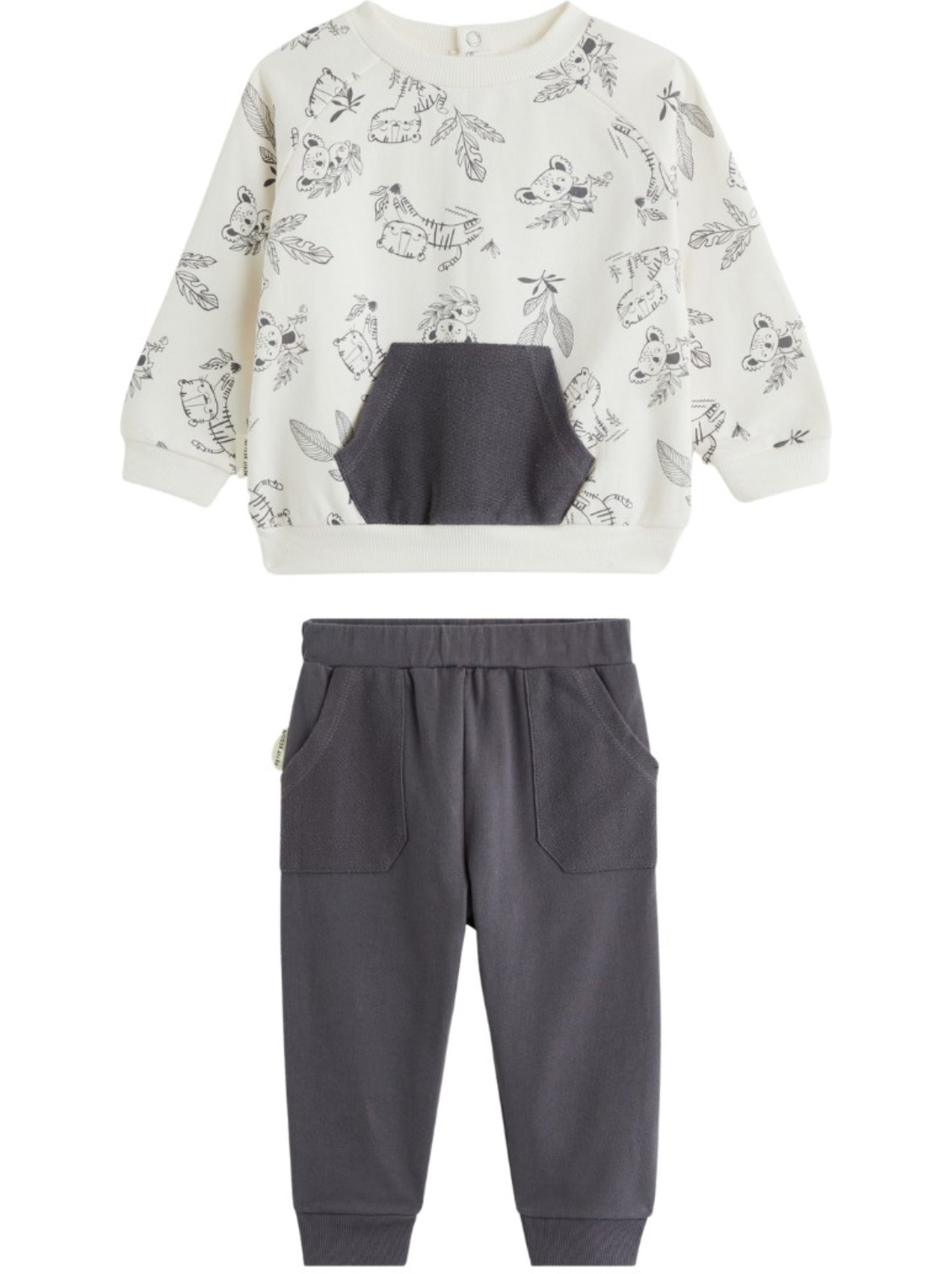 Ensemble bébé sweat et pantalon erwan - Gris Gris