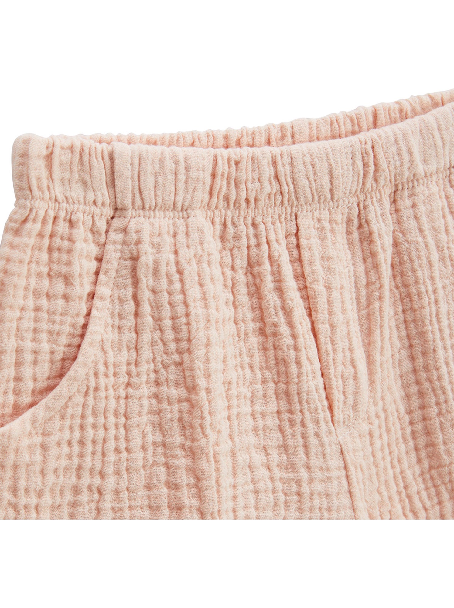 Ensemble bébé t-shirt et short en gaze de coton louison - Rose