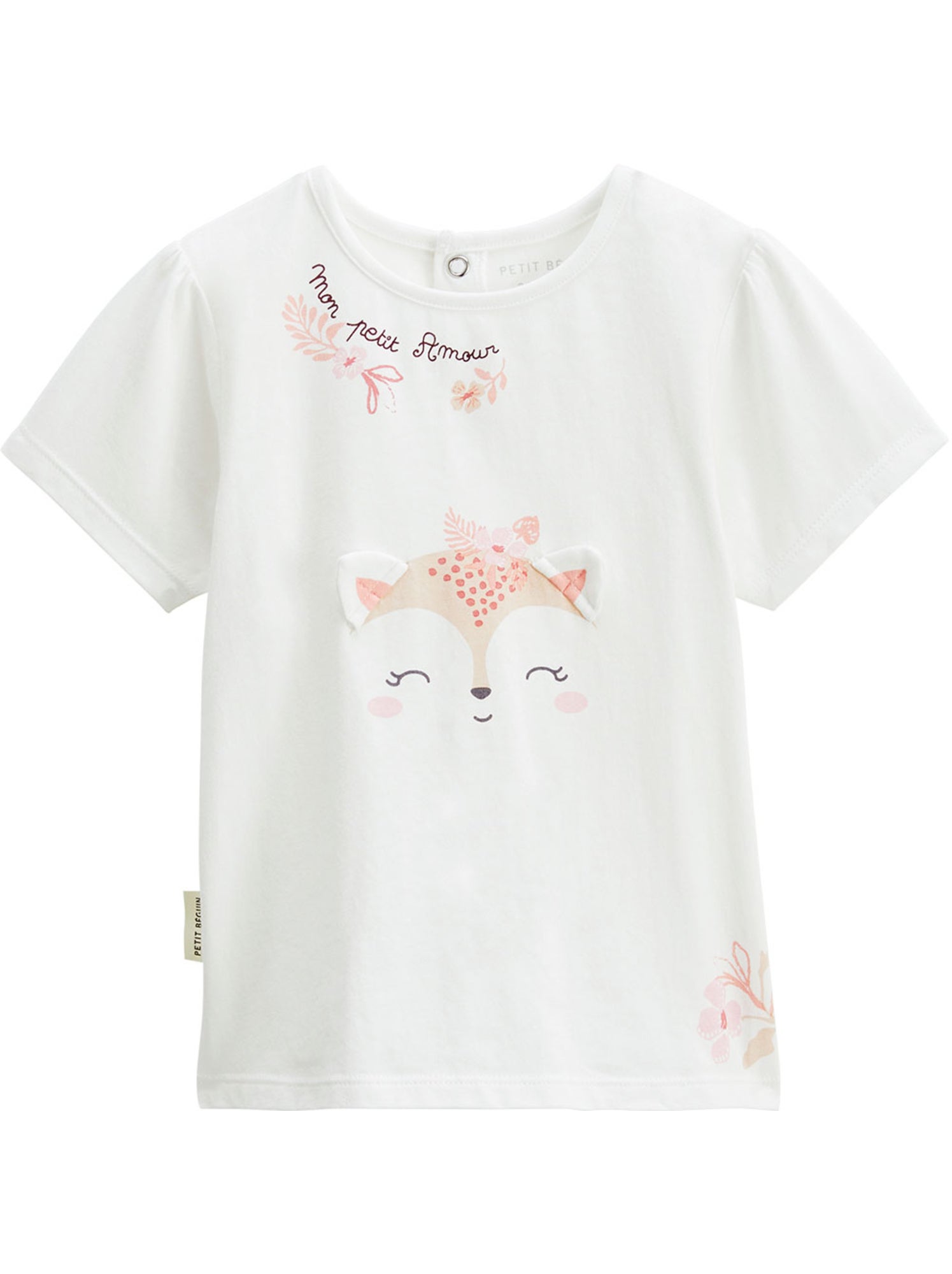 Ensemble bébé t-shirt et short en gaze de coton louison - Rose