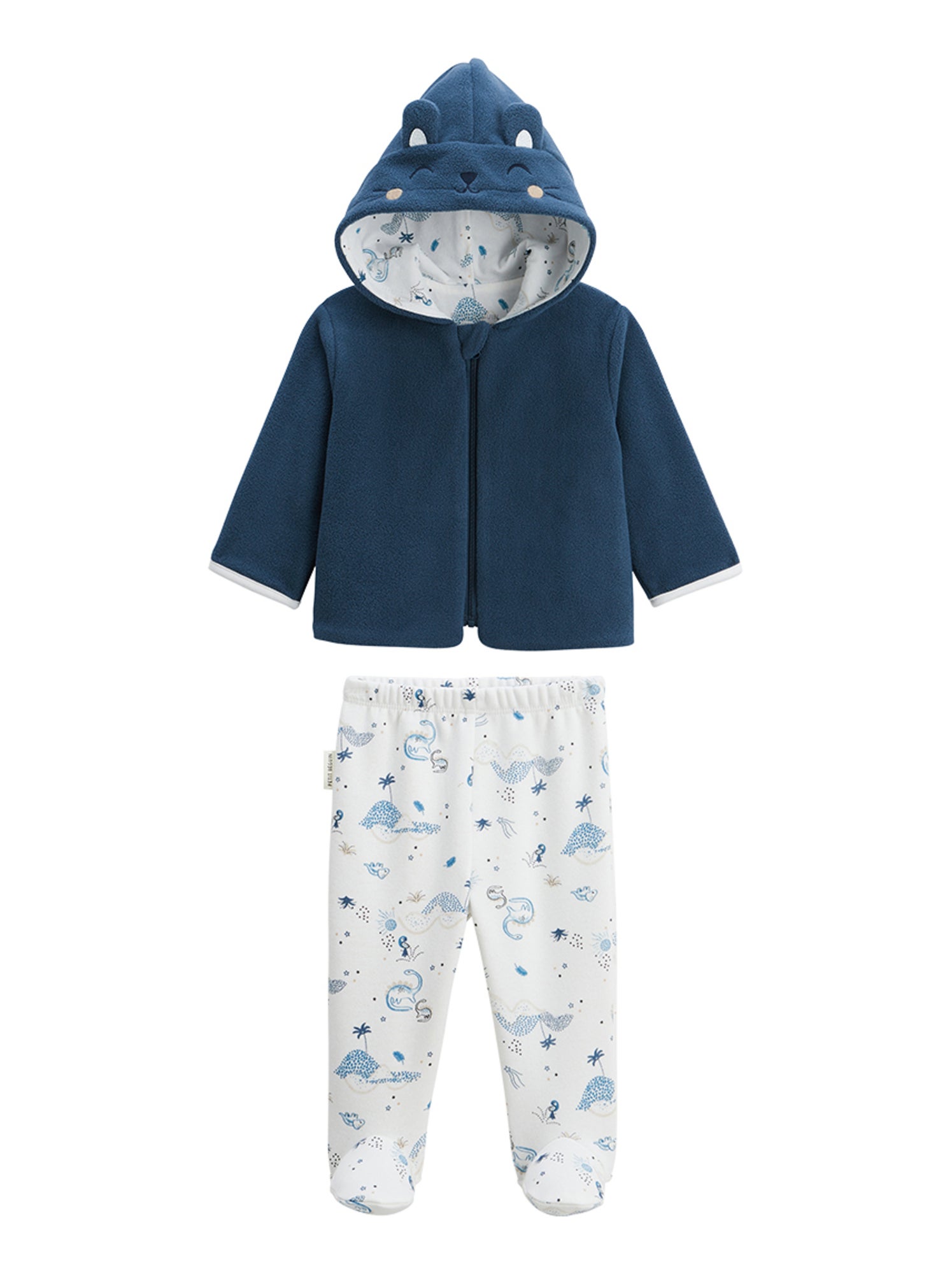 Ensemble bébé veste en polaire et pantalon en molleton dune valley - Bleu