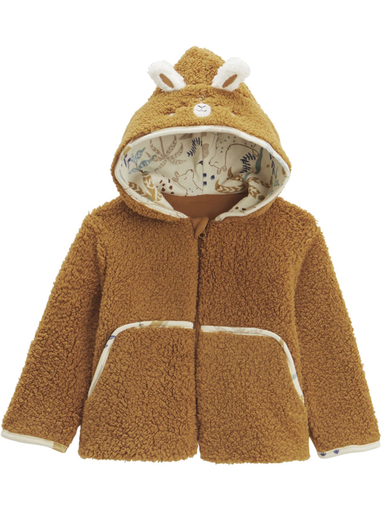 Ensemble bébé veste et pantalon en sherpa lamascotte - Camel