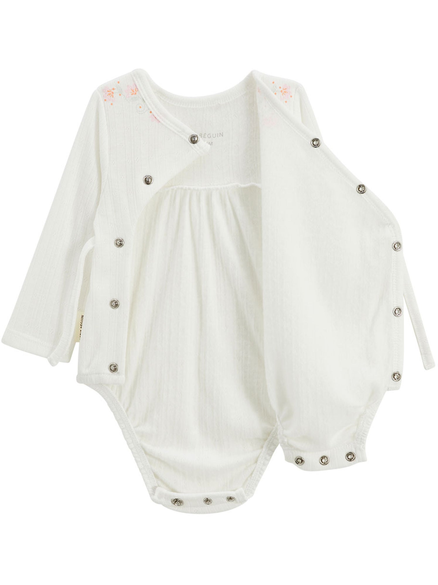 Ensemble body bébé et pantalon en pointelle badian - Ecru