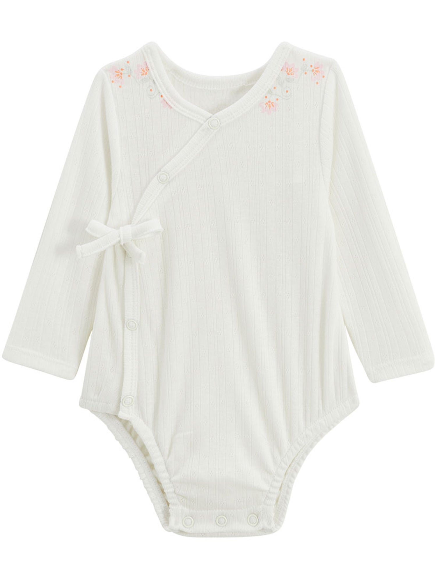 Ensemble body bébé et pantalon en pointelle badian - Ecru