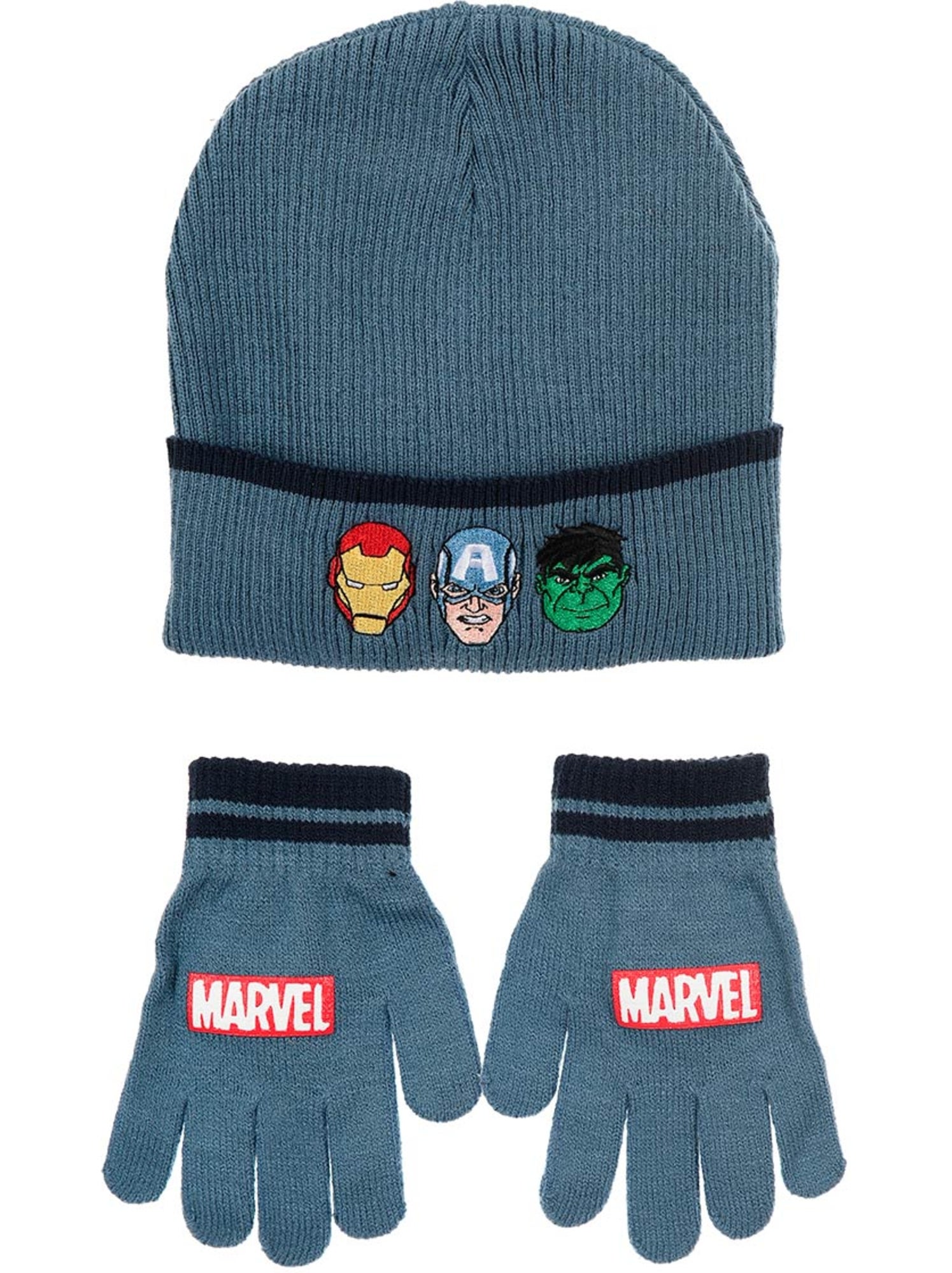 Ensemble bonnet & gants   garçon avengers - licence officielle - Bleu