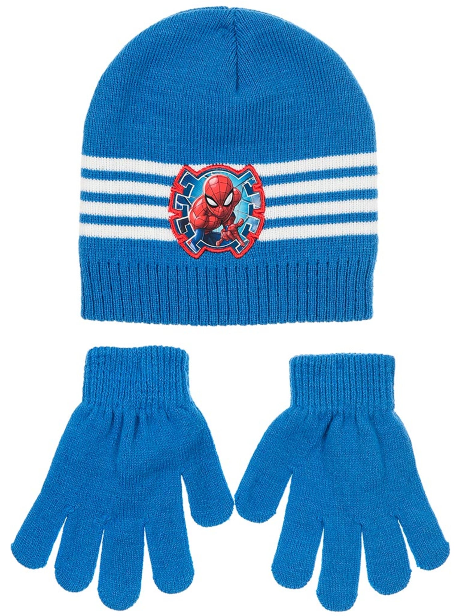 Ensemble bonnet & gants   garçon spiderman - licence officielle - Bleu