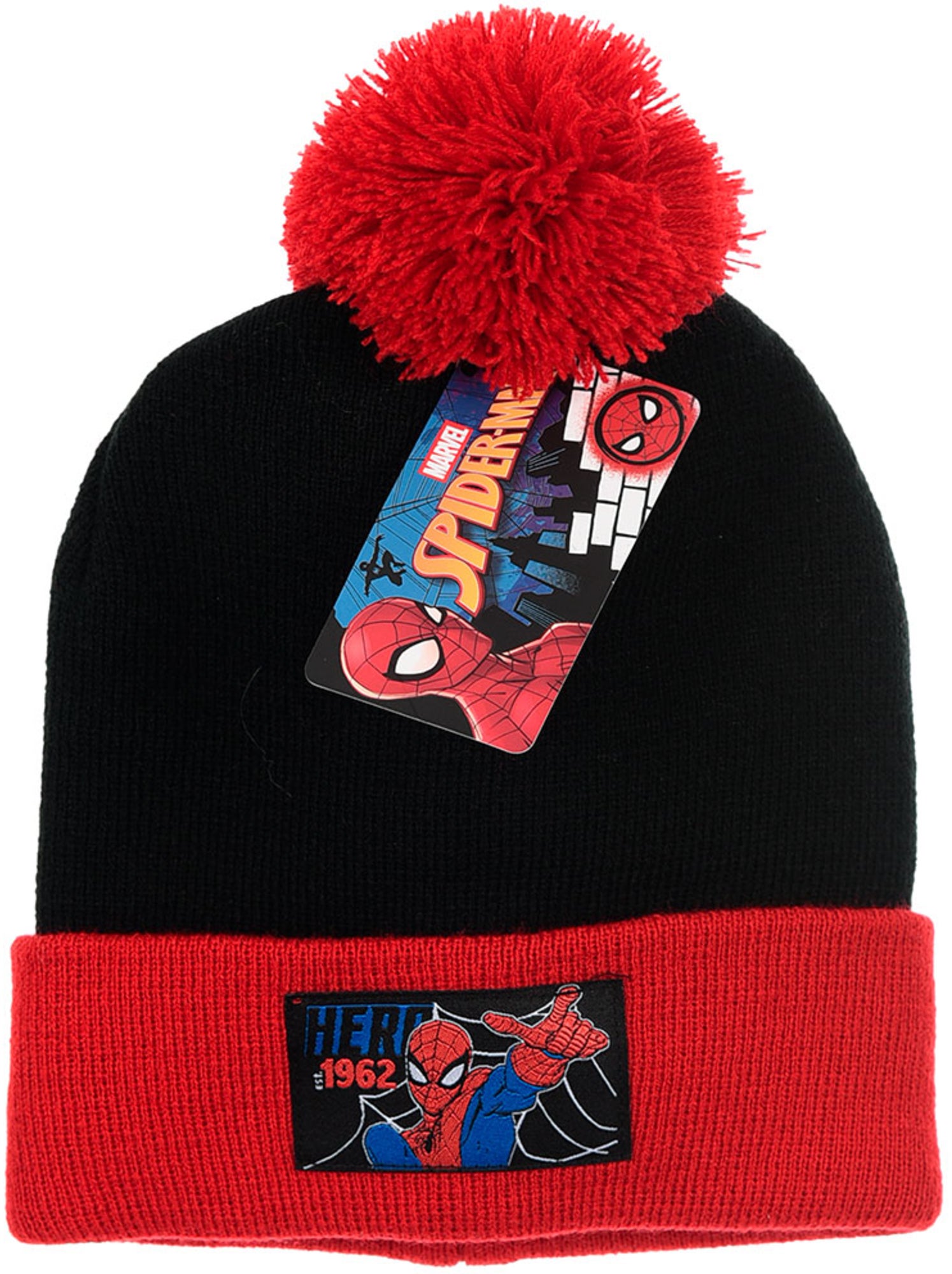 Ensemble bonnet & gants   garçon spiderman - licence officielle - Rouge