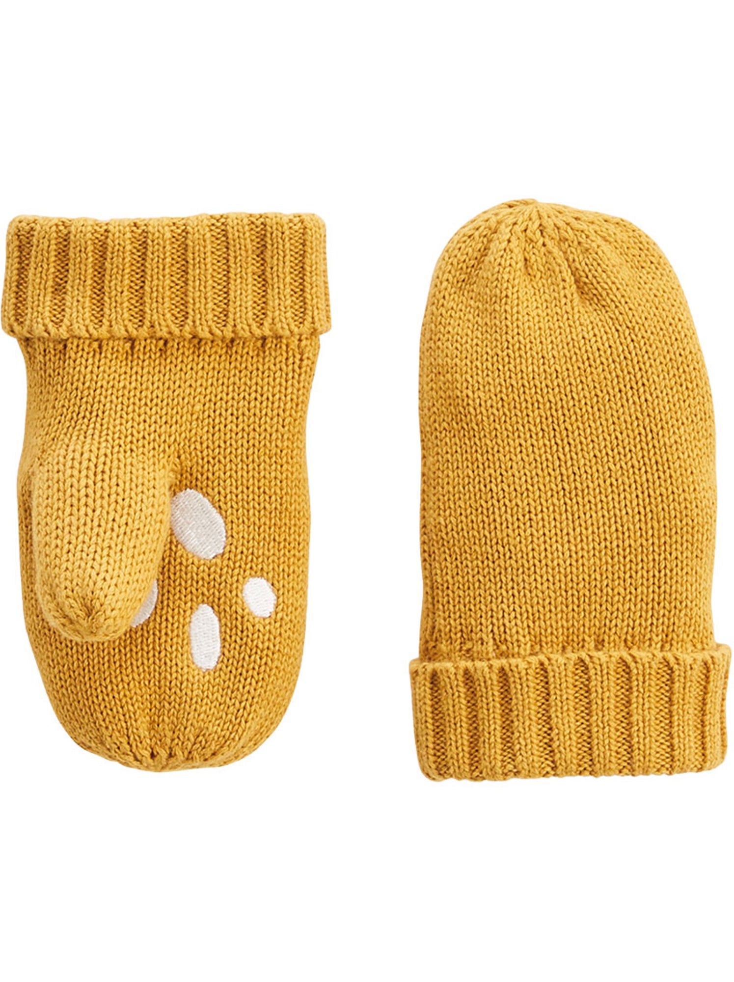 Ensemble bonnet, moufles et cache-cou enfant en tricot charly - Moutarde