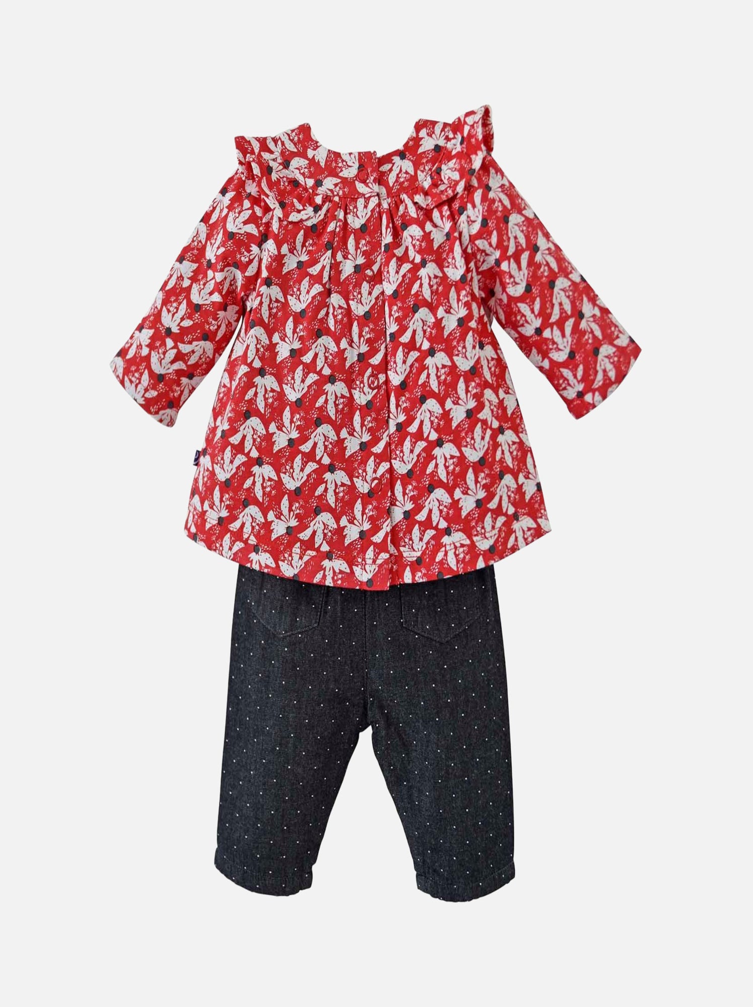 Ensemble chemise et chemisier hibiscus sucre d'orge - Gris