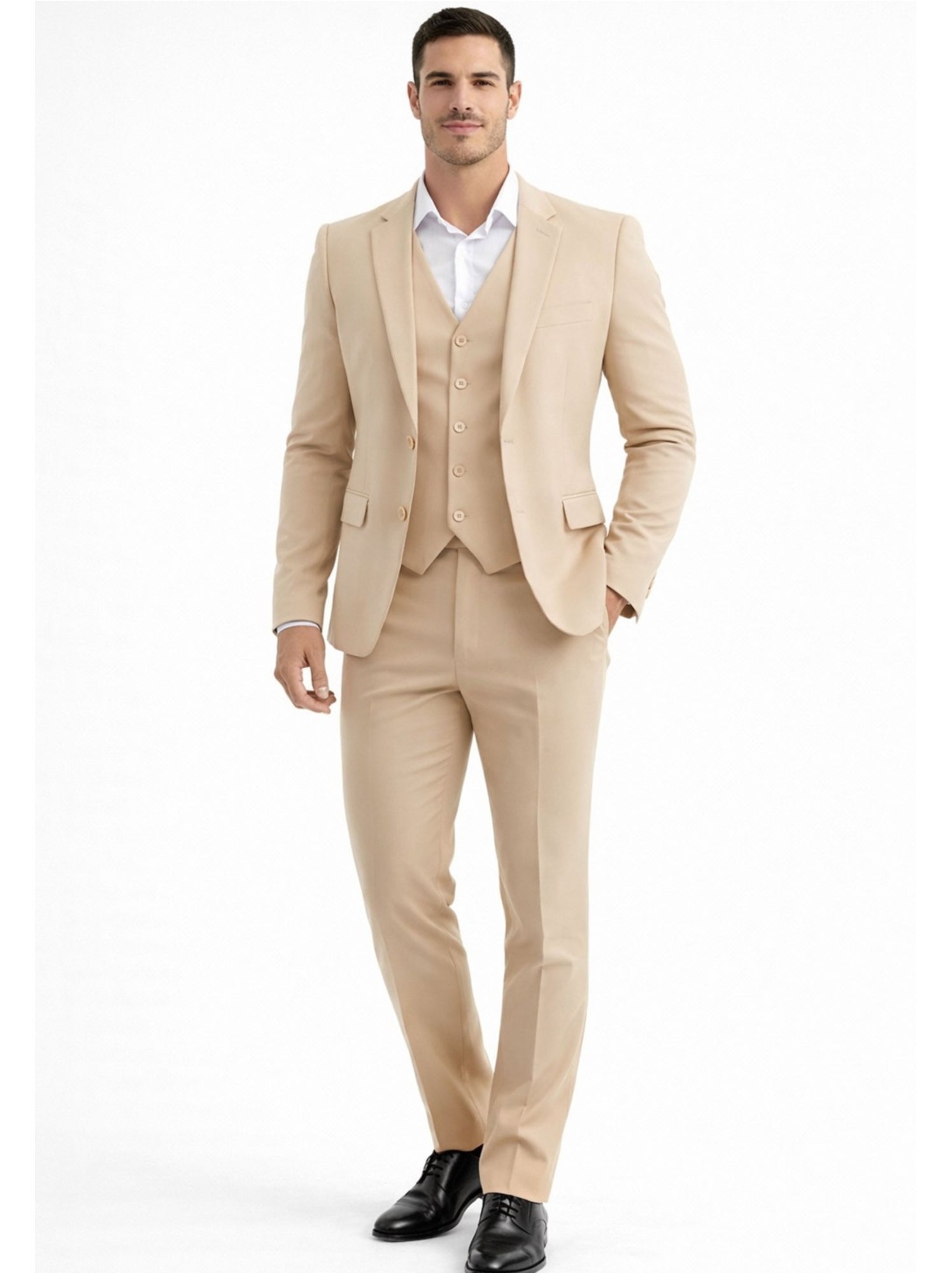Ensemble costume 3 pièces kebello - Beige