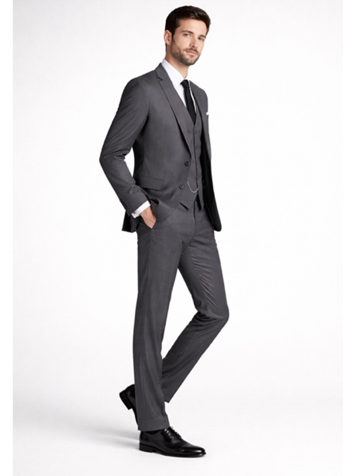 Ensemble costume 3 pièces kebello - gris anthracite
