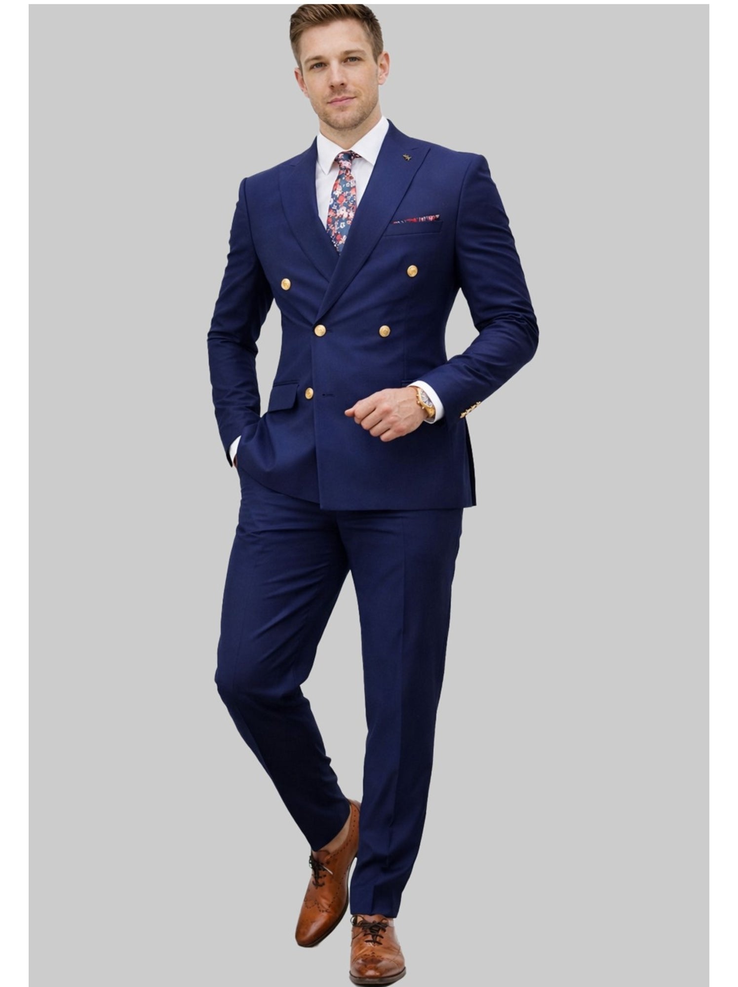Ensemble costume croisé kebello - Bleu