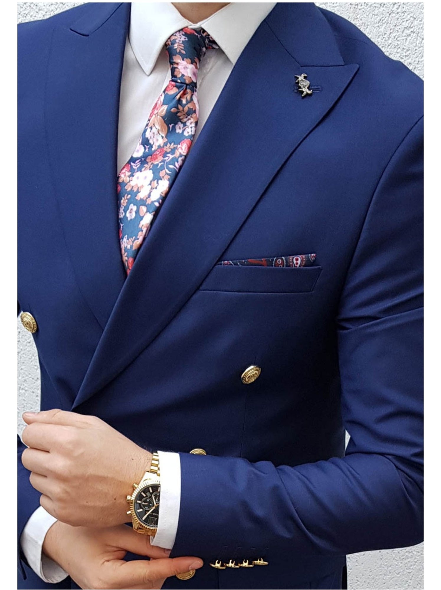 Ensemble costume croisé kebello - Bleu