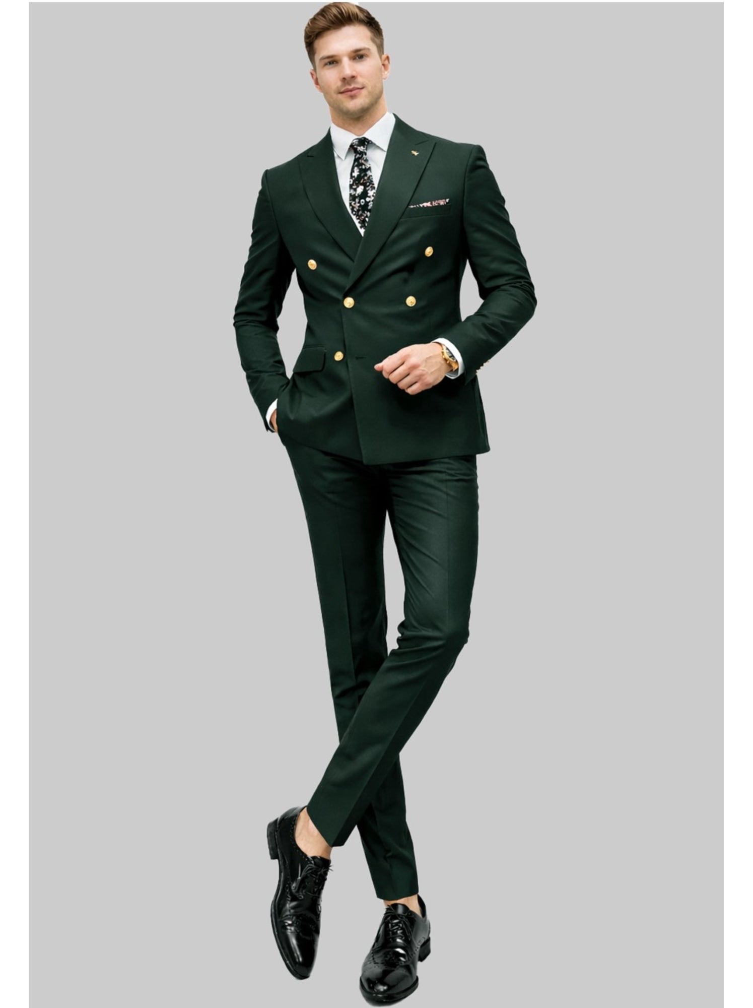 Ensemble costume croisé kebello - Vert