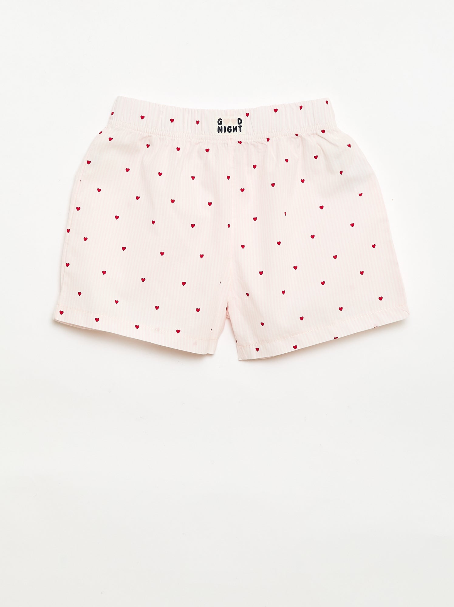 Ensemble de 2 shorts de nuit en popeline de coton - Rose